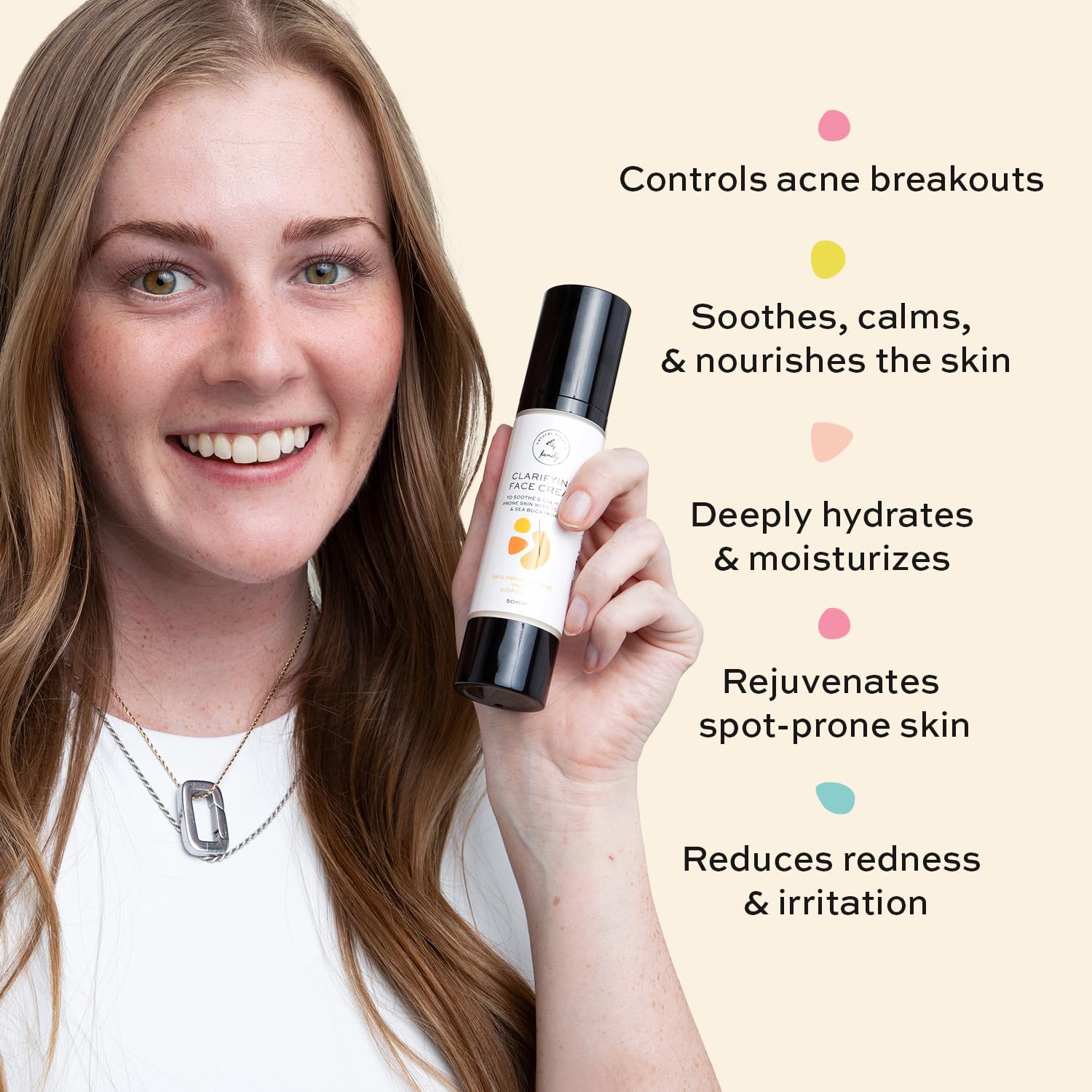 Crema facial para adolescentes y niños – Hidratante facial orgánico para piel seca – Crema facial calmante con crema hidratante de árbol de té –