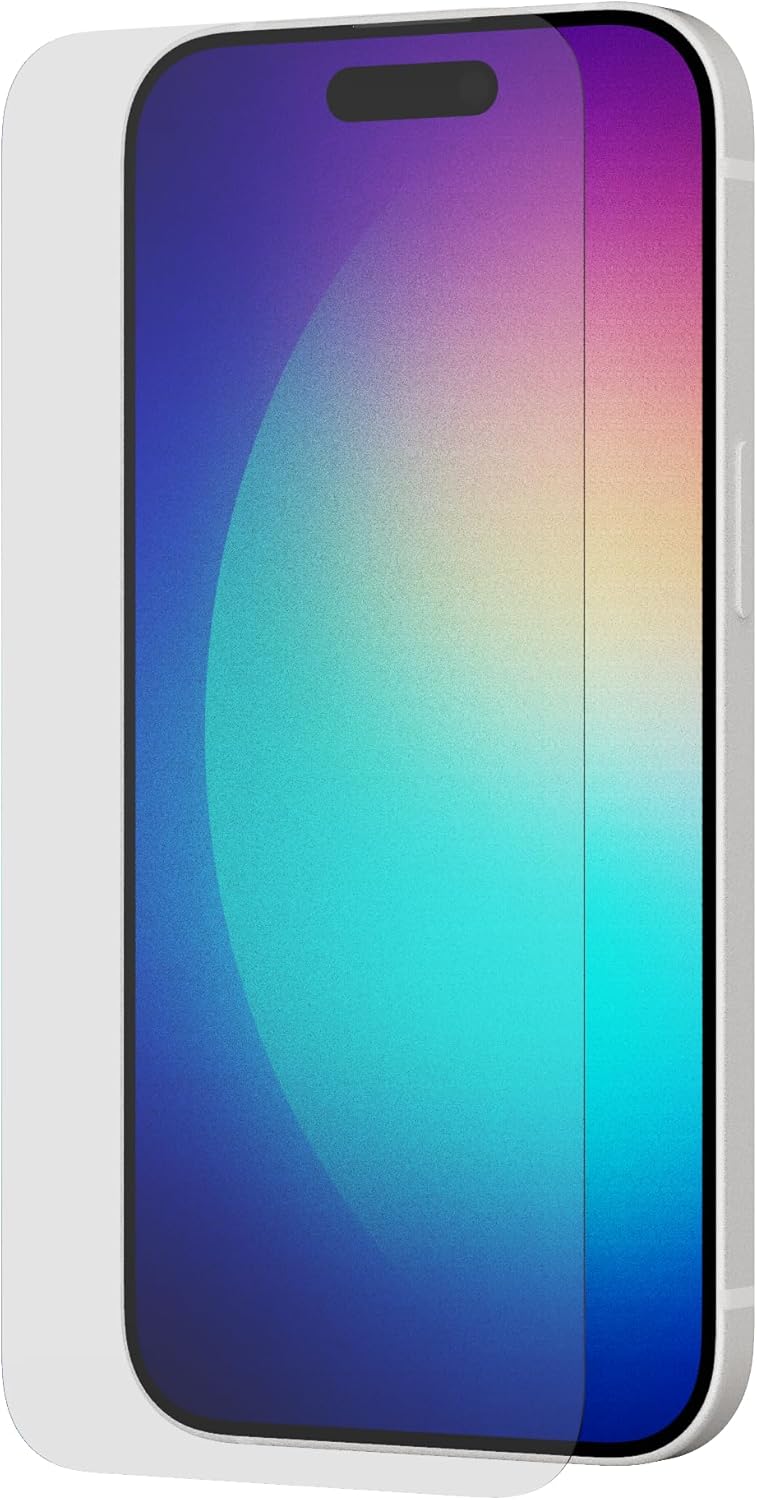Tech21 Impact Glass – Pantalla antirreflejo con protector de lente de cámara para iPhone 15 Pro Max