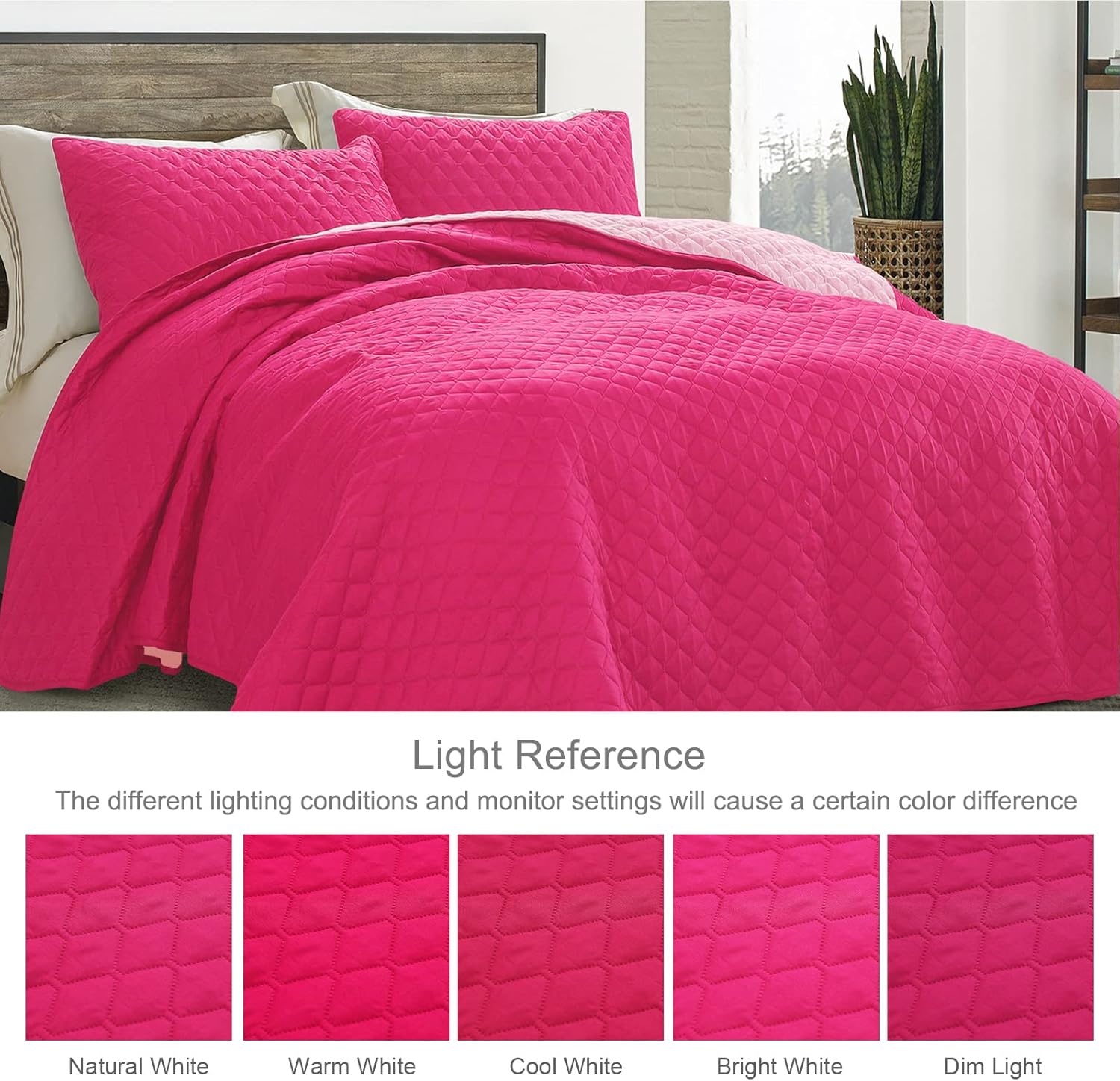 Exclusivo Mezcla Juego de ropa de cama reversible ultrasónica con fundas de almohada, edredones ligeros tamaño Queen, colchas suaves para todas las