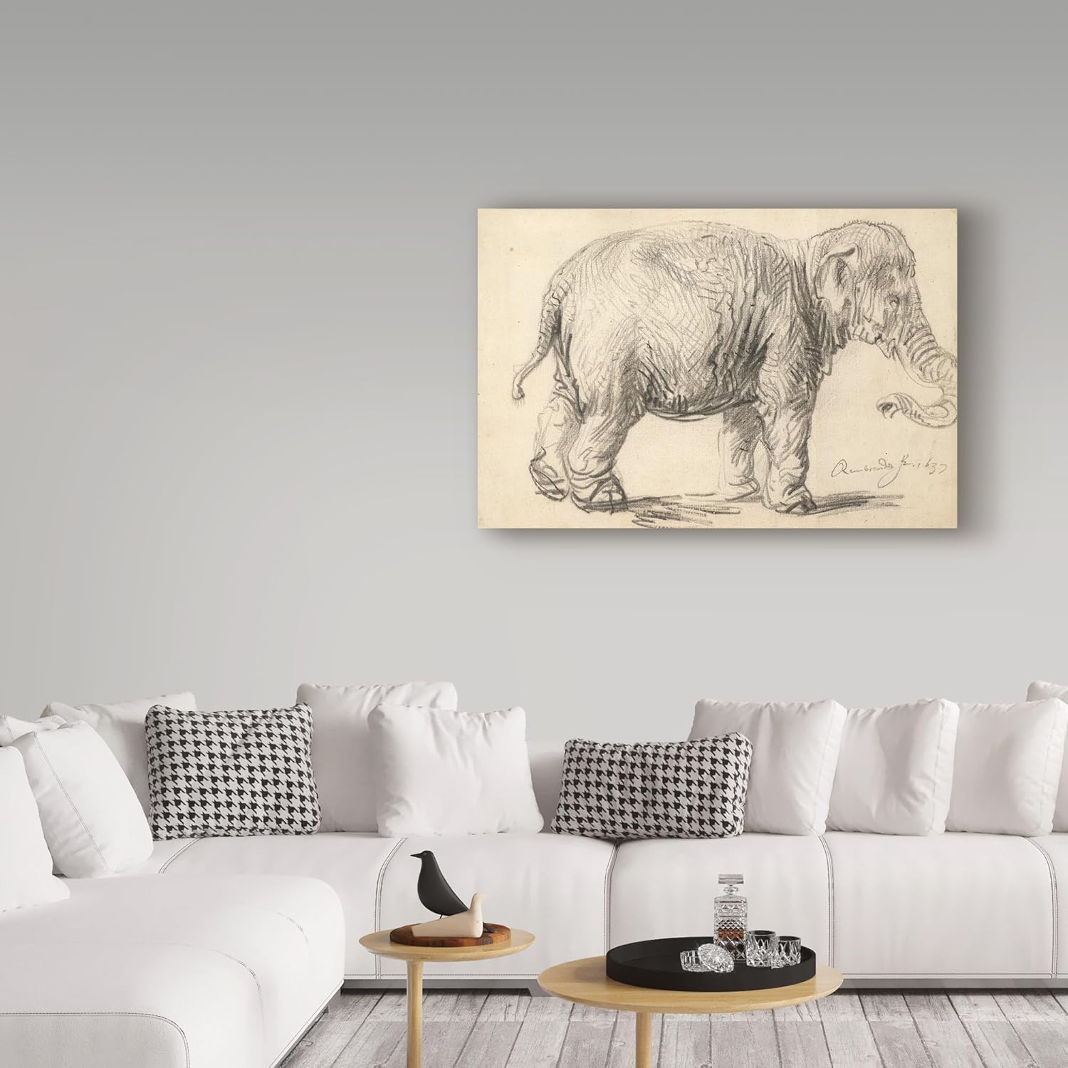 Rembrandt ‘Un elefante, 1637’ – Lienzo decorativo