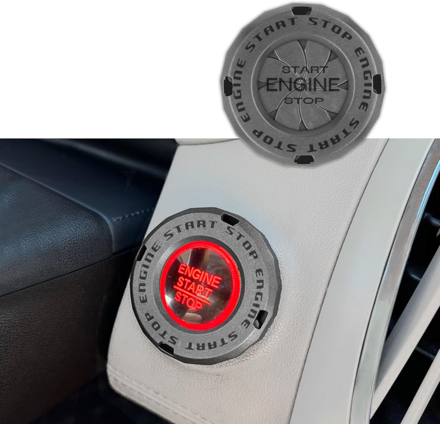 Cubierta para botón de arranque, cubierta del botón de arranque del automóvil, cubierta del interruptor de llave de encendido del automóvil,