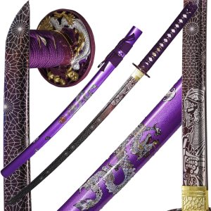 -10451060 arcilla templada de acero de alto carbono Hademade templado por calor, hecha a mano, forjada a mano, katana japonesa auténtica, espada -10451060 arcilla templada de acero de alto carbono Hademade templado por calor, hecha a mano, forjada a mano, katana japonesa auténtica, espada