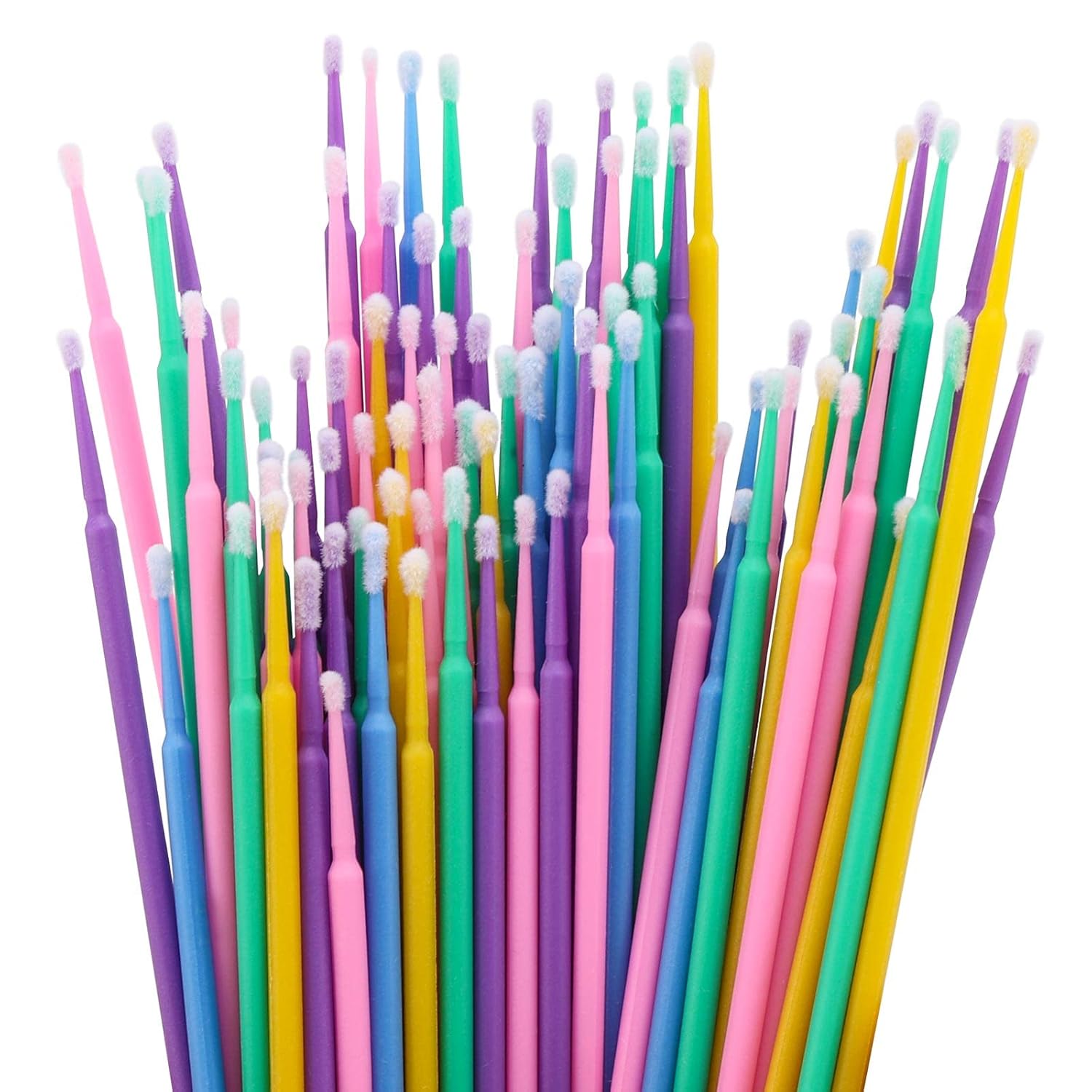 1000 aplicadores dentales microcepillo micro hisopos para extensiones de pestañas, micro aplicadores, cepillos desechables para pestañas hisopos de
