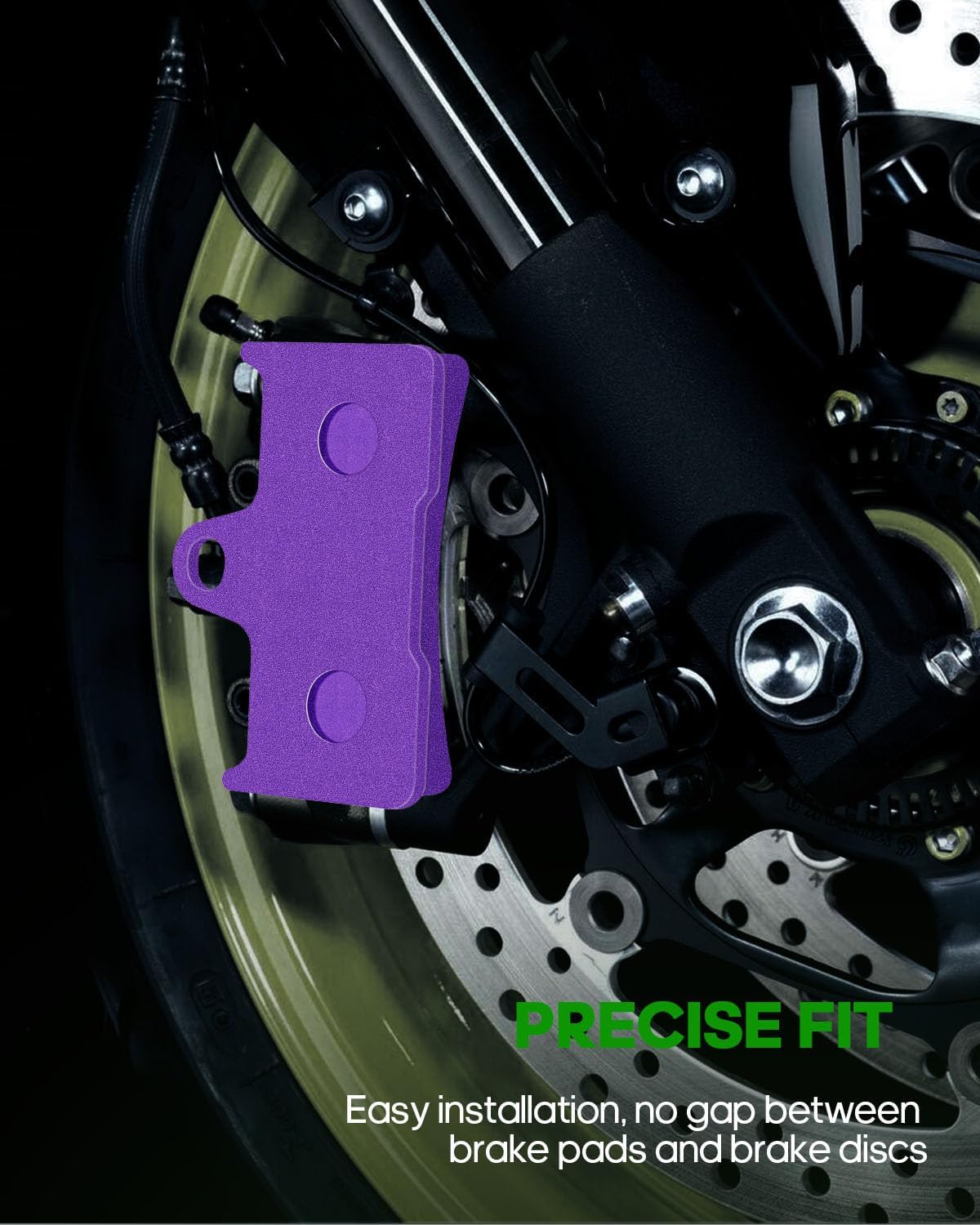 SCITOO Pastillas de freno de fibra de carbono aptas para Yamaha Grizzly 02 03 04 05 06 07 08