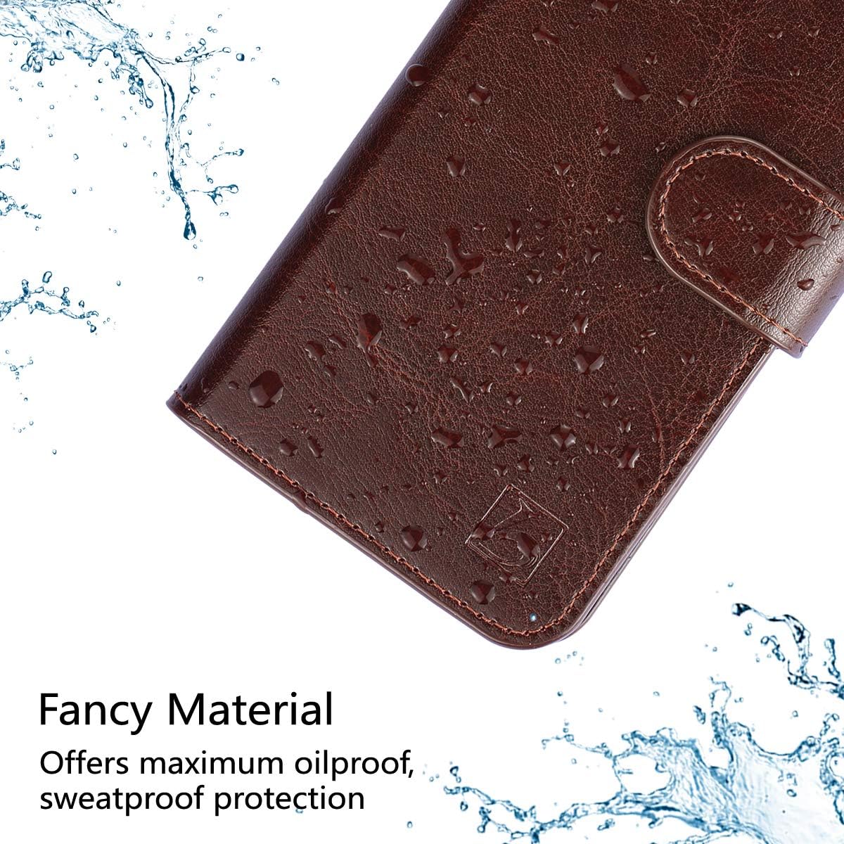 Belemay Funda tipo cartera para Samsung Galaxy S10, piel de vaca auténtica, funda tipo libro tipo folio, ranuras para tarjetero, bolsillos para