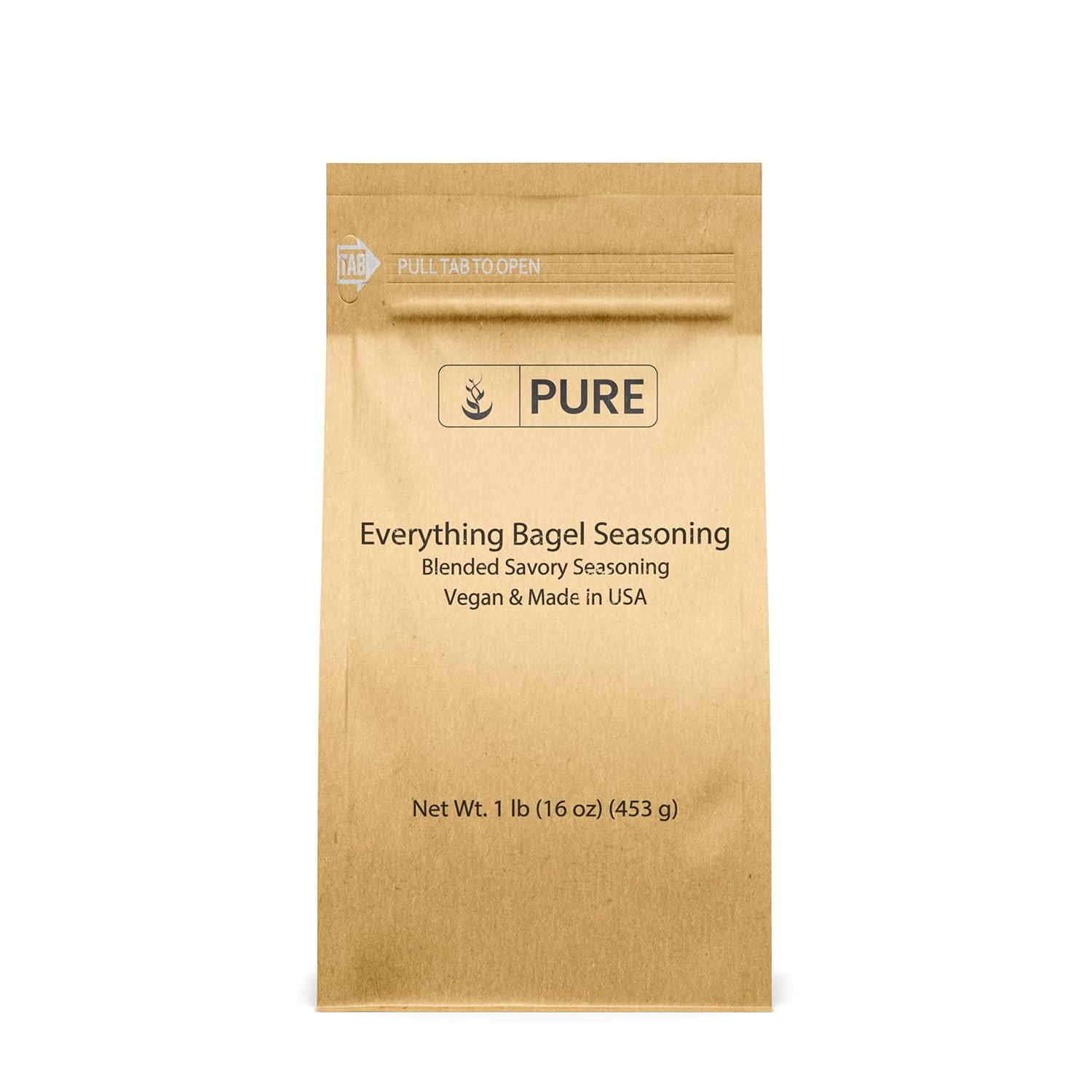 Pure Original Ingredients Everything Bagel Seasoning (1 lb) Añade sabor y textura, mezcla de semillas de sésamo, ajo, cebolla y sal