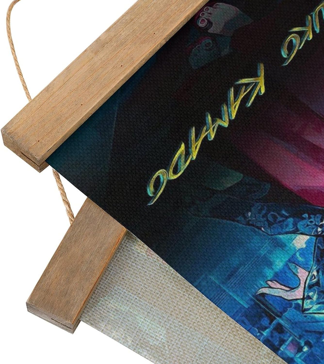BAWUTZ Nezuko Kamado – Póster de desplazamiento para pared, pintura colgante, marco de madera, kit magnético para decoración de sala de estar,