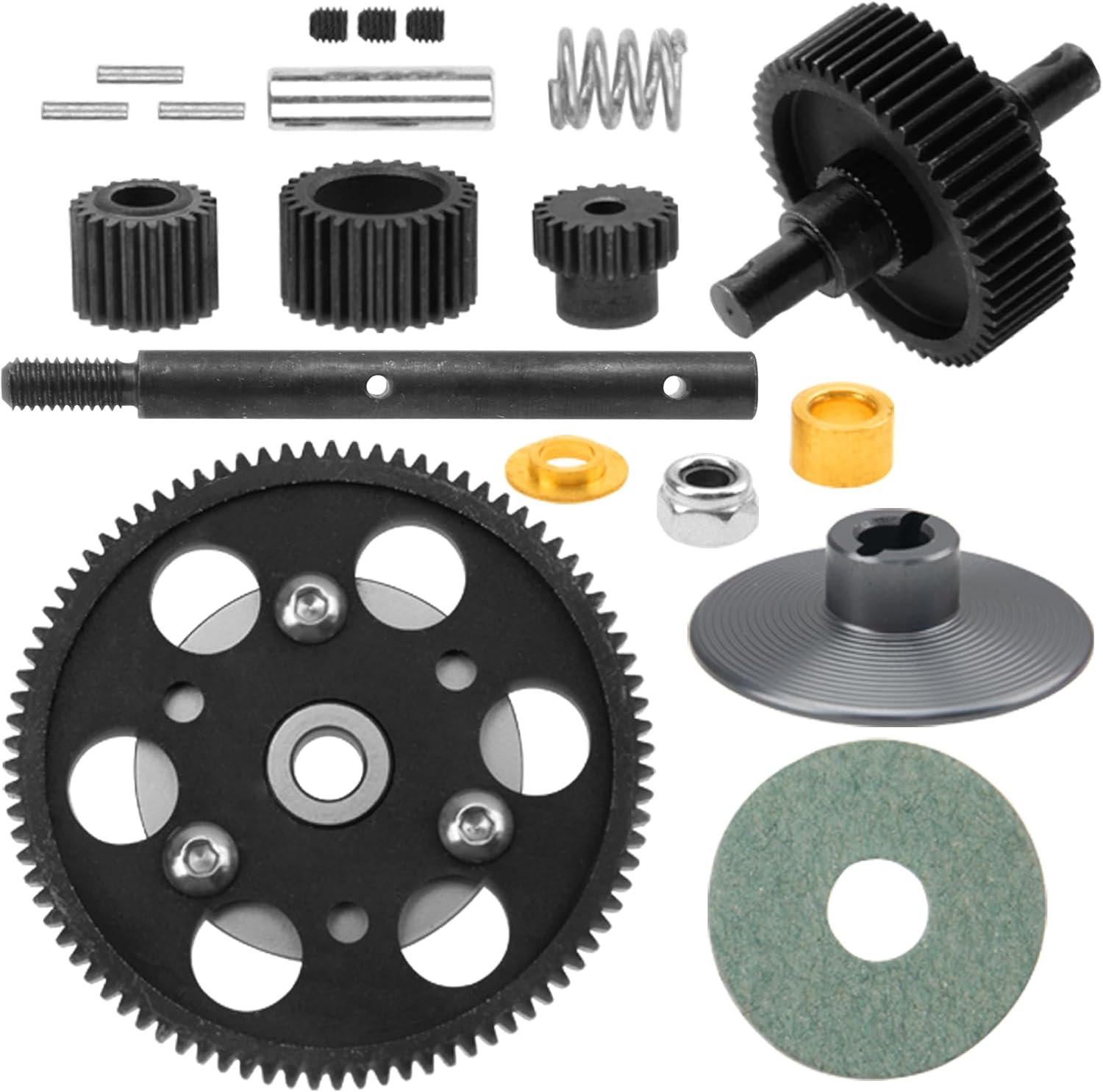 ShareGoo Juego de engranajes de acero para caja de cambios de transmisión compatible con Axial SCX10 Honcho Dingo Jeep 110 RC Crawler Car