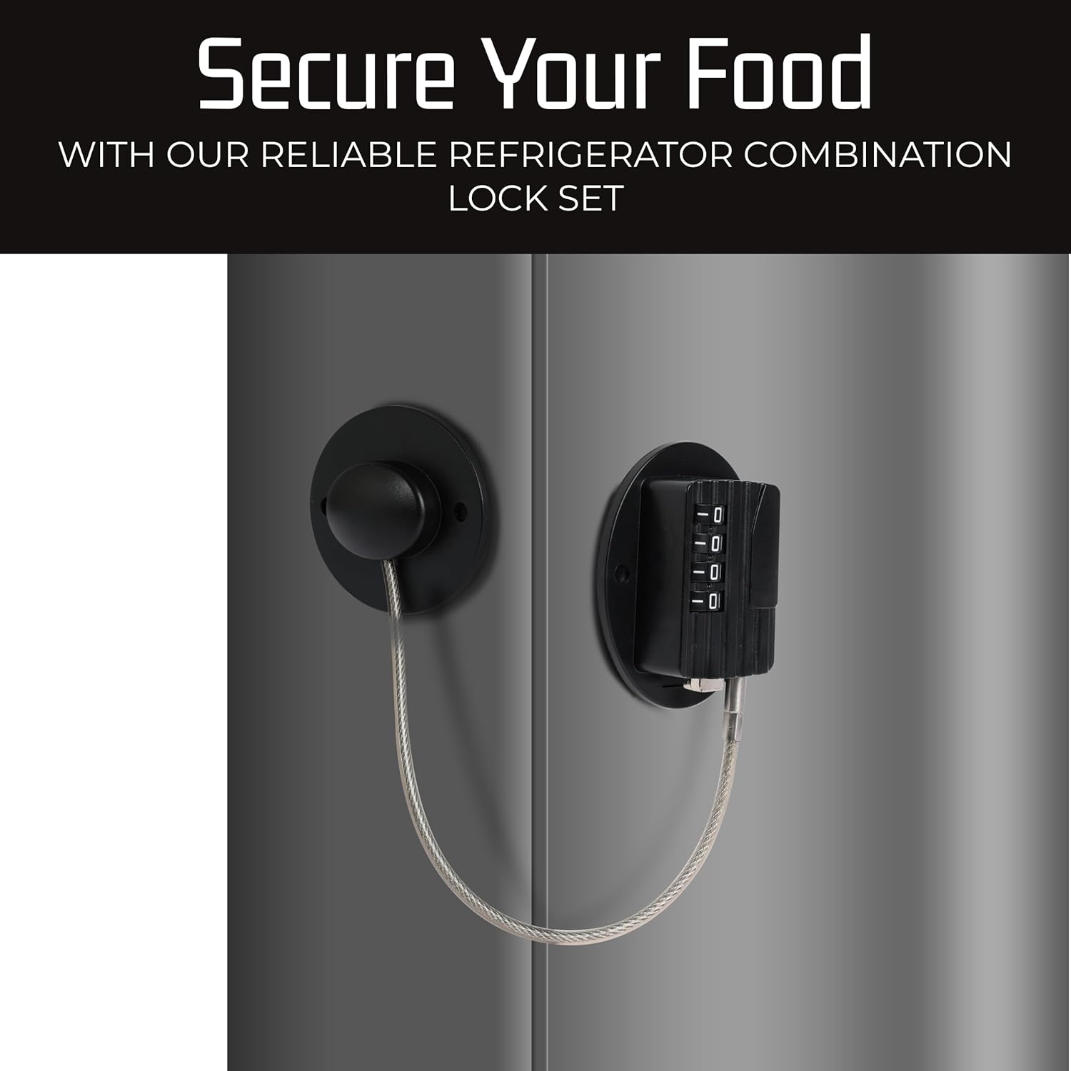 Bolt Dropper Cerradura para refrigerador – Cerradura de seguridad para niños con adhesivo – Cerradura de combinación fácil de usar – Protege los