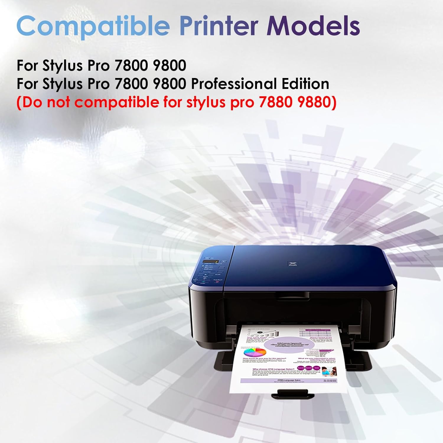 CULATER Cartucho de tinta remanufacturado T6031 T6032 T6033 T6034 T6035 T6036 T6037 T6038 T6039 repuesto para impresora Stylus Pro 7800 9800