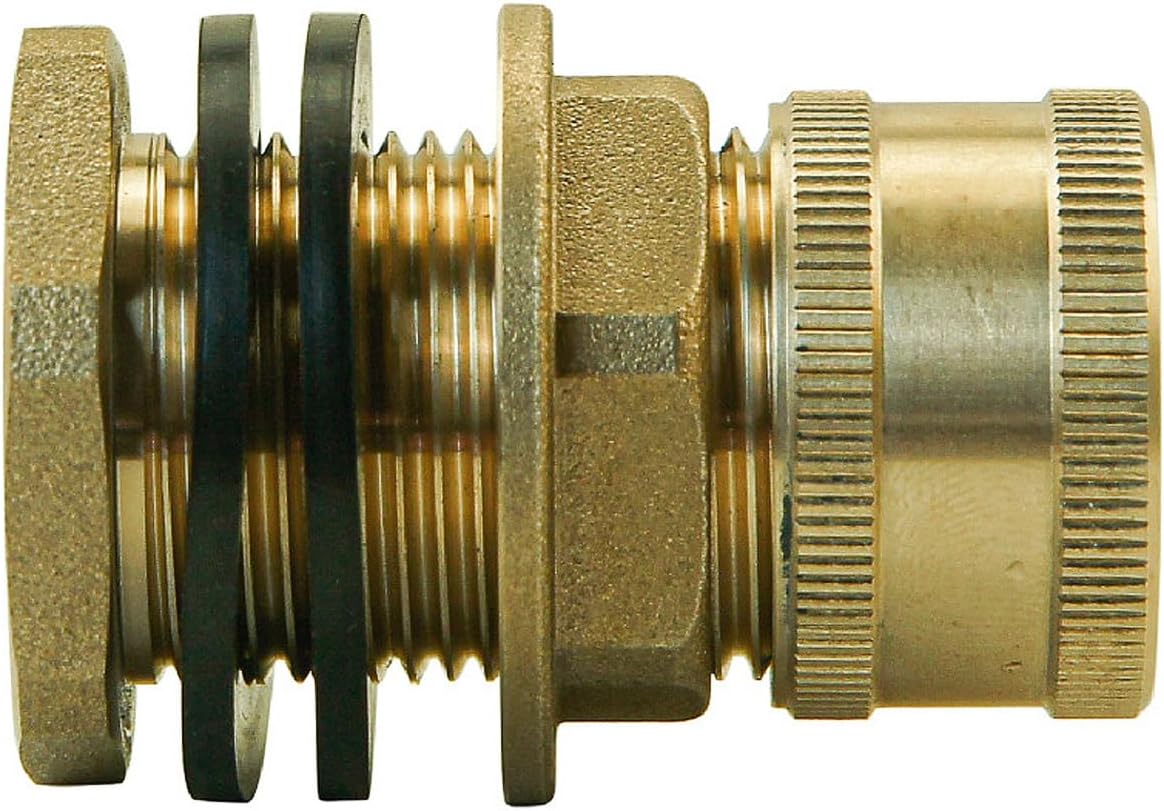Pack Of 3 Brass Bulkhead Fitting For Water Tanks And More Leak Proof Female To 34″ GHT Male Connector Water Tanks Connector Brass Material