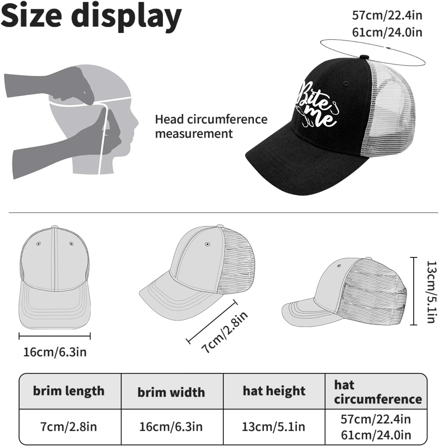 Dad Hat Bite Me Baseball Caps, Vintage Dad Hat for Women
