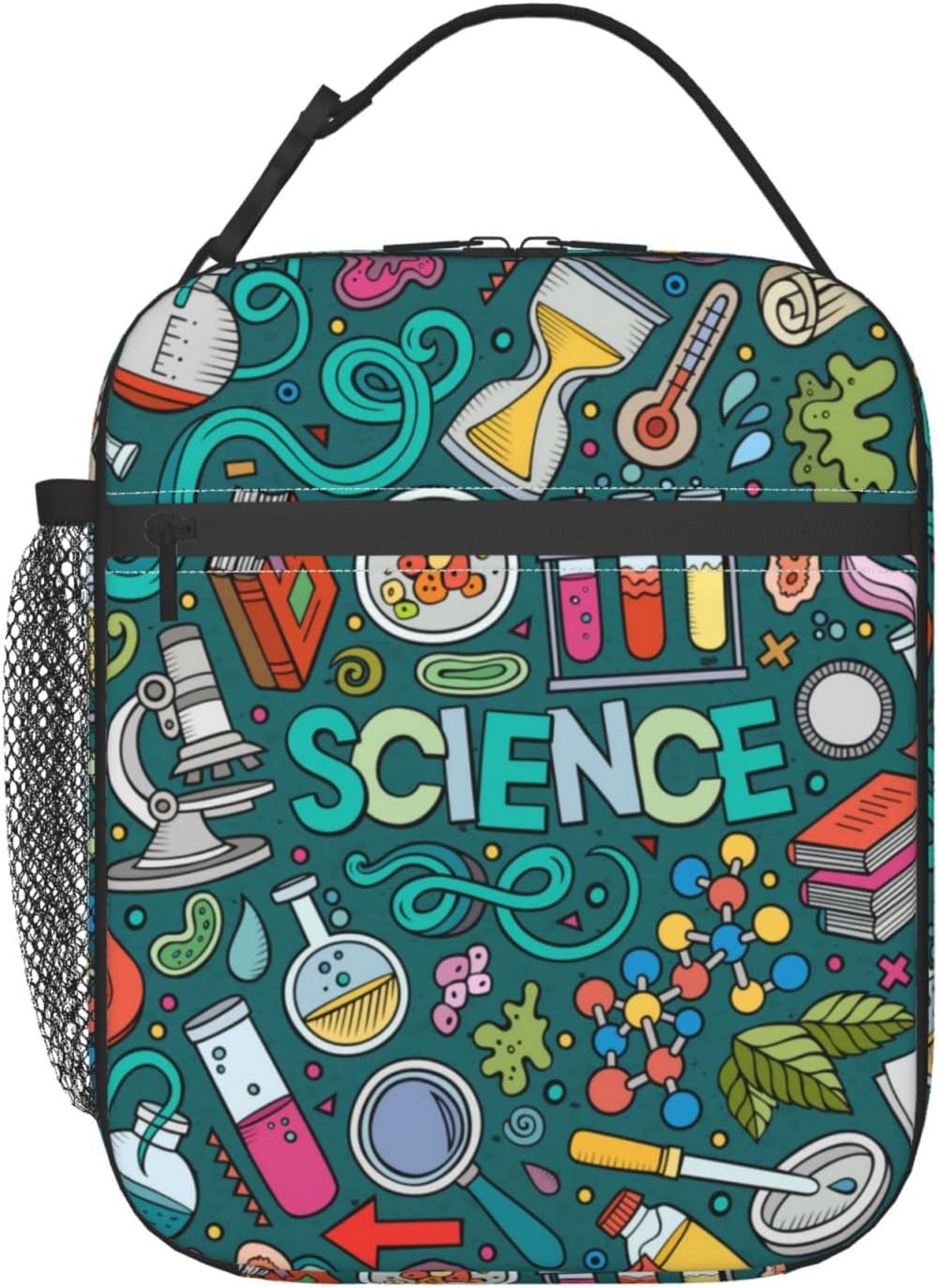 Lonchera reutilizable para mujer, lonchera científica con aislamiento térmico y bolsillo