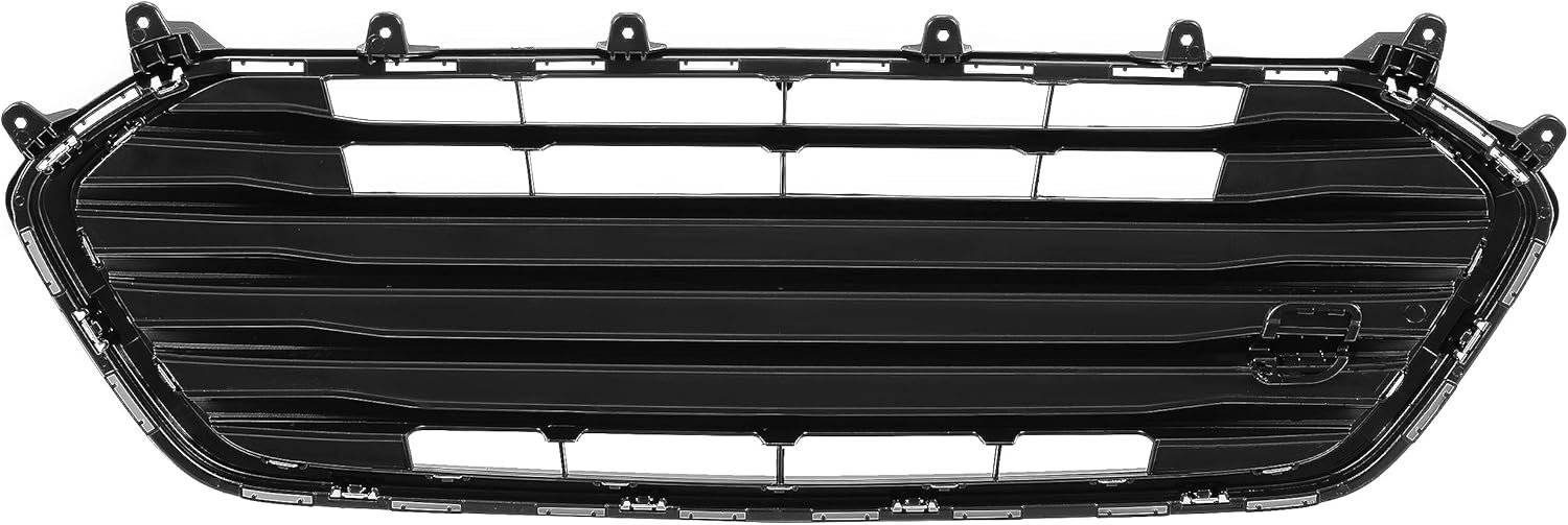 KUAFU Parachoques delantero inferior parrilla compatible con Chevy Chevrolet Trax 2017-2021 repuesto para 42537706, 42519611 negro + plateado