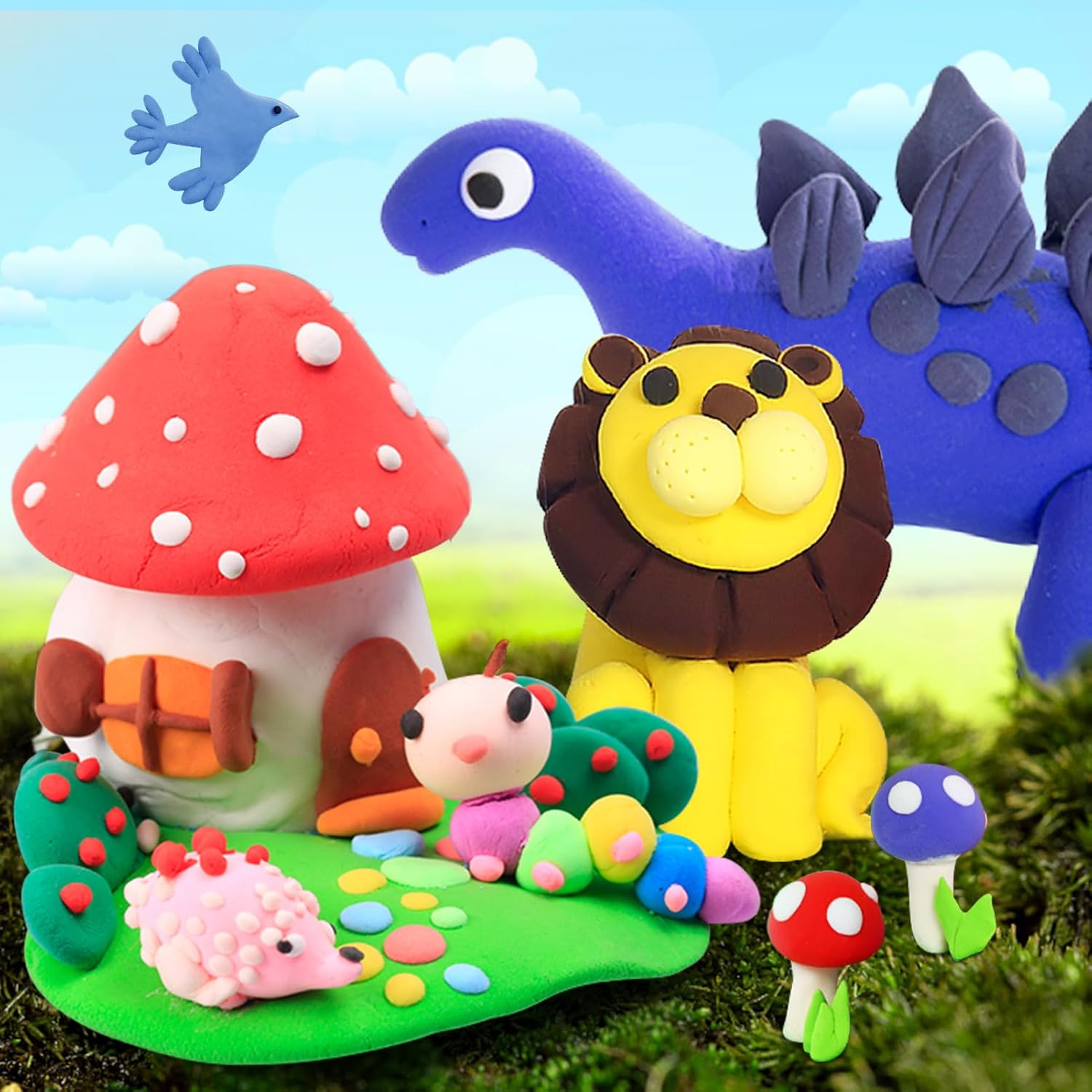 Arcilla seca al aire 100 colores, arcilla para modelar para niños, arcilla mágica de moldeo de bricolaje, regalo para niños