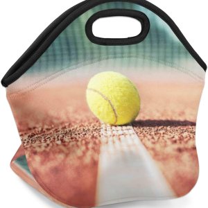 Bolsa de almuerzo con aislamiento para deportes de pelota de tenis, bolsa de almuerzo reutilizable para hombres y adultos, lonchera de neopreno para Bolsa de almuerzo con aislamiento para deportes de pelota de tenis, bolsa de almuerzo reutilizable para hombres y adultos, lonchera de neopreno para