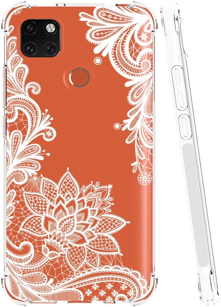 sidande Funda para Xiaomi Redmi 9CRedmi 10ARedmi 9 Activ Funda para Niñas Mujeres, Transparente Floral Suave Flexible TPU Slim Funda Protectora para