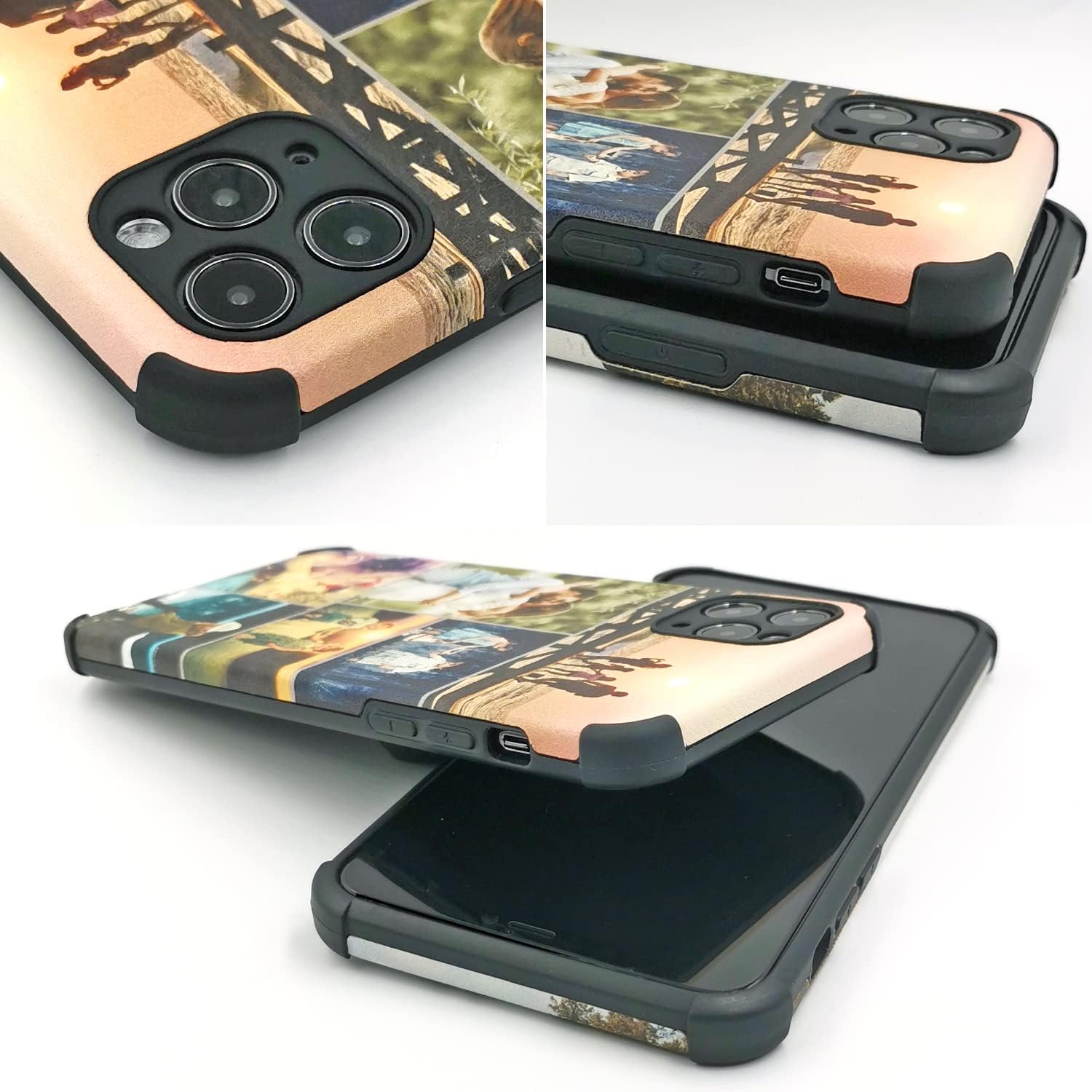 Bitrue Funda personalizada para iPhone 15 14 13 12 11 Pro Max XR X Xs Max 8 7 6 5 Plus se 2022, material de cuero artificial personalizado para