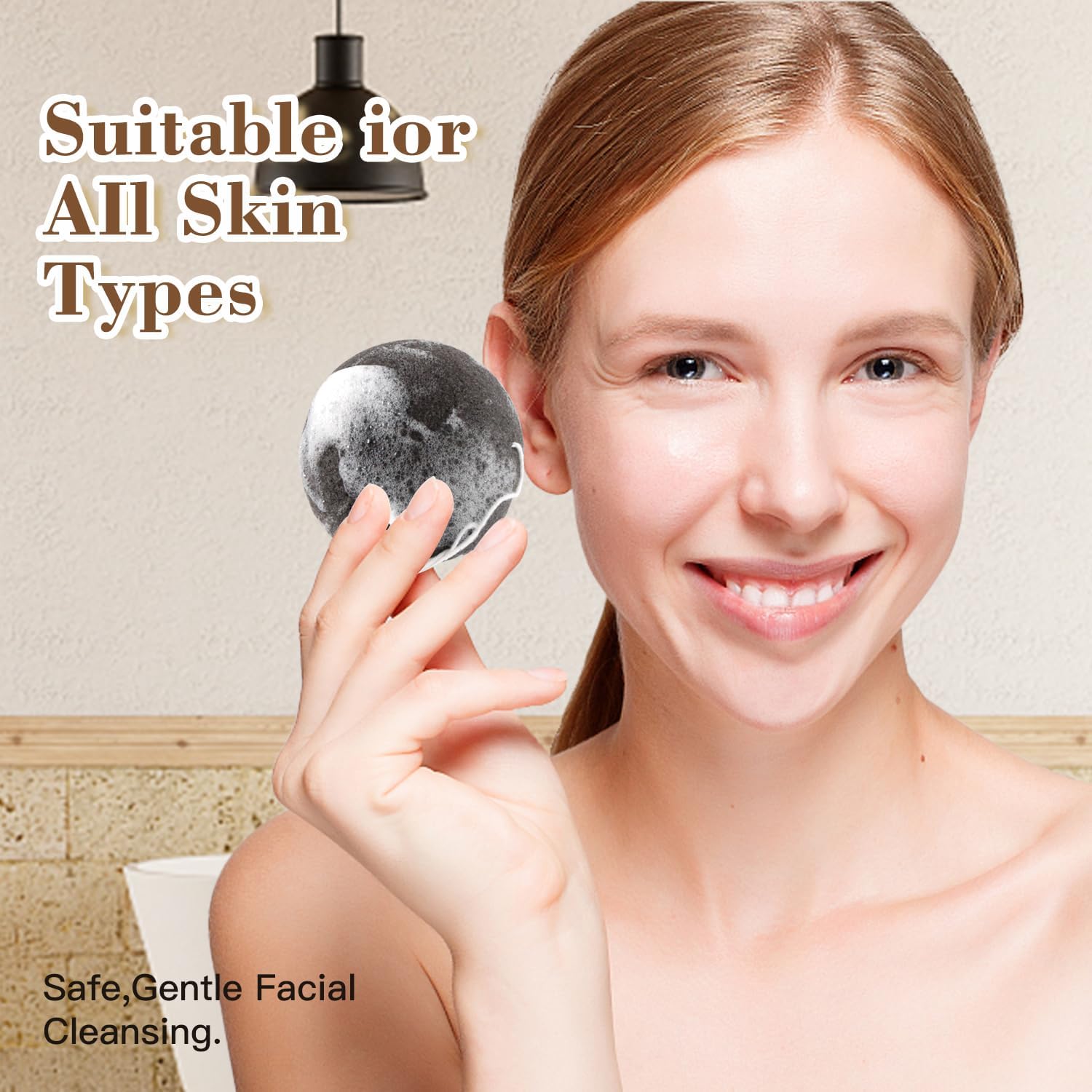 Spunspon Konjac – Juego de esponjas faciales orgánicas exfoliantes, exfoliantes faciales suaves diarios, cuidado de la piel, esponja de limpieza
