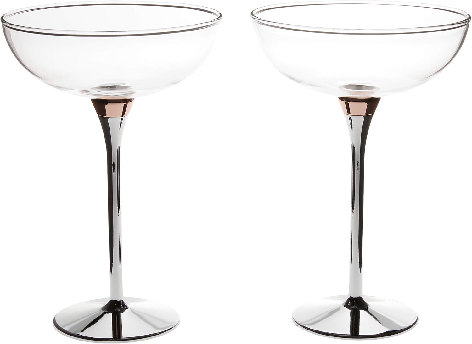 Kate Spade Rosy Glow – Juego de copas de champán, 2 unidades, 1.40libras, transparentes