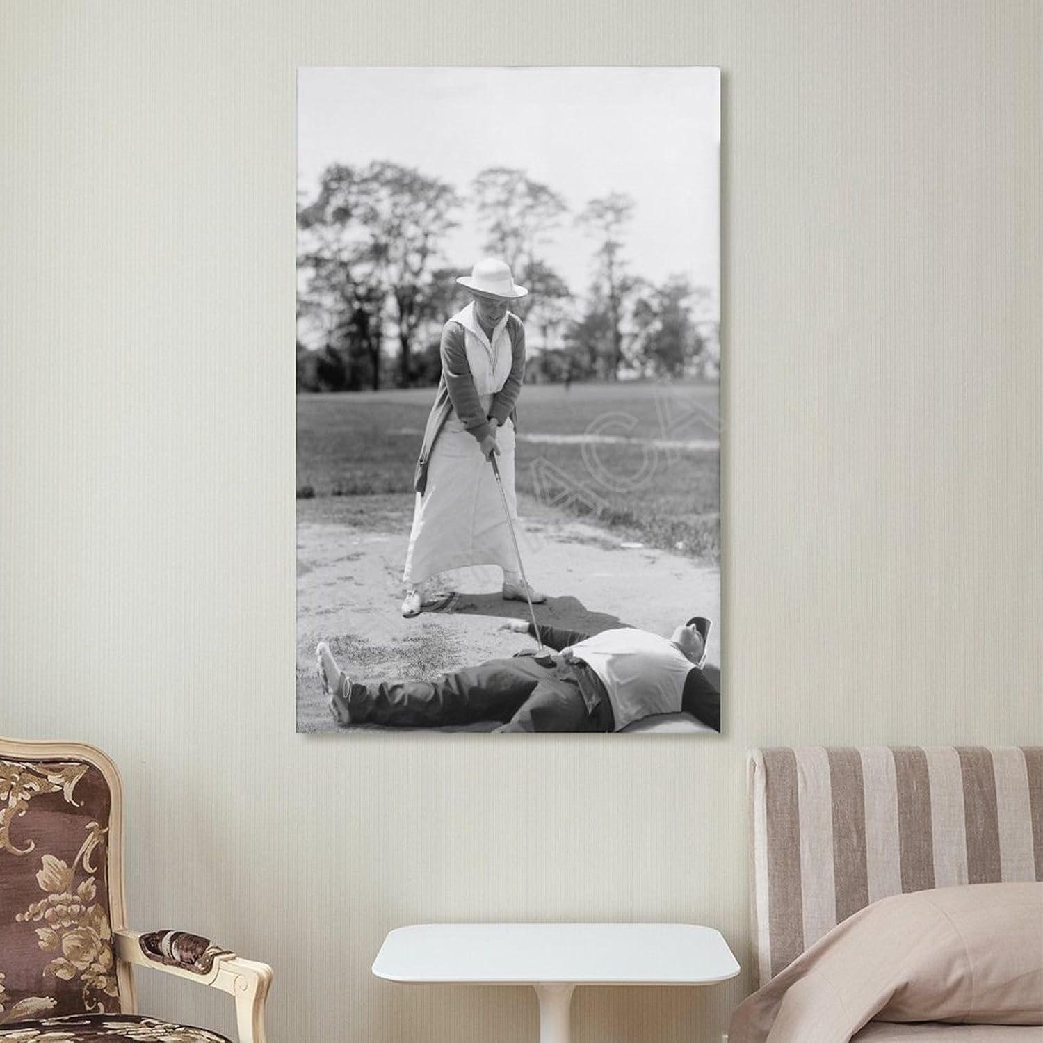 Póster vintage de golf, fotografía divertida de golf, arte en blanco y negro, póster de arte de pared de golf, pósteres e impresiones artísticas de