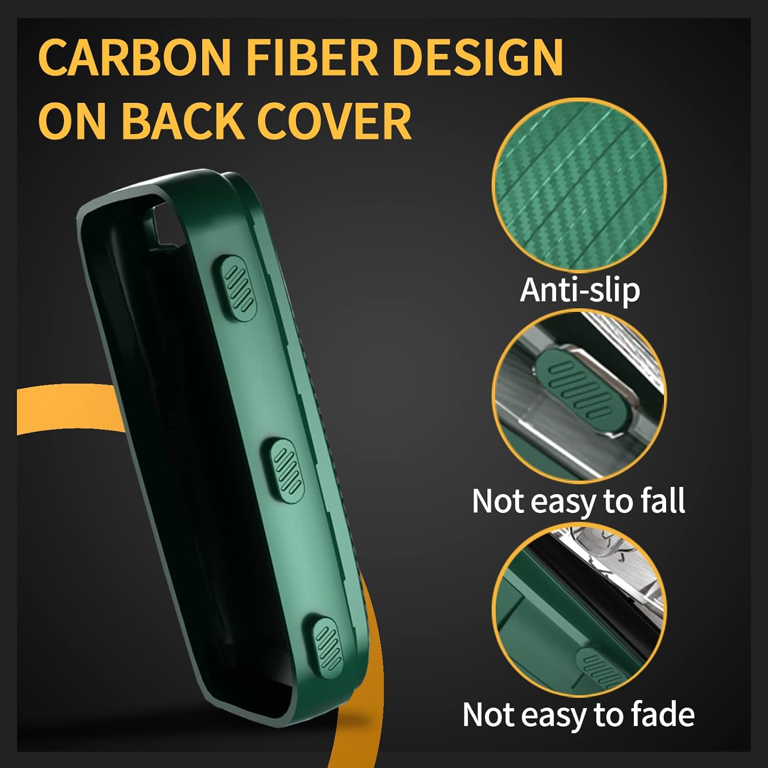 TANGSEN Funda para llavero de TPU compatible con VW Atlas Golf ALLTRACK Jetta Passat TIGUAN, textura de fibra de carbono transparente, carcasa