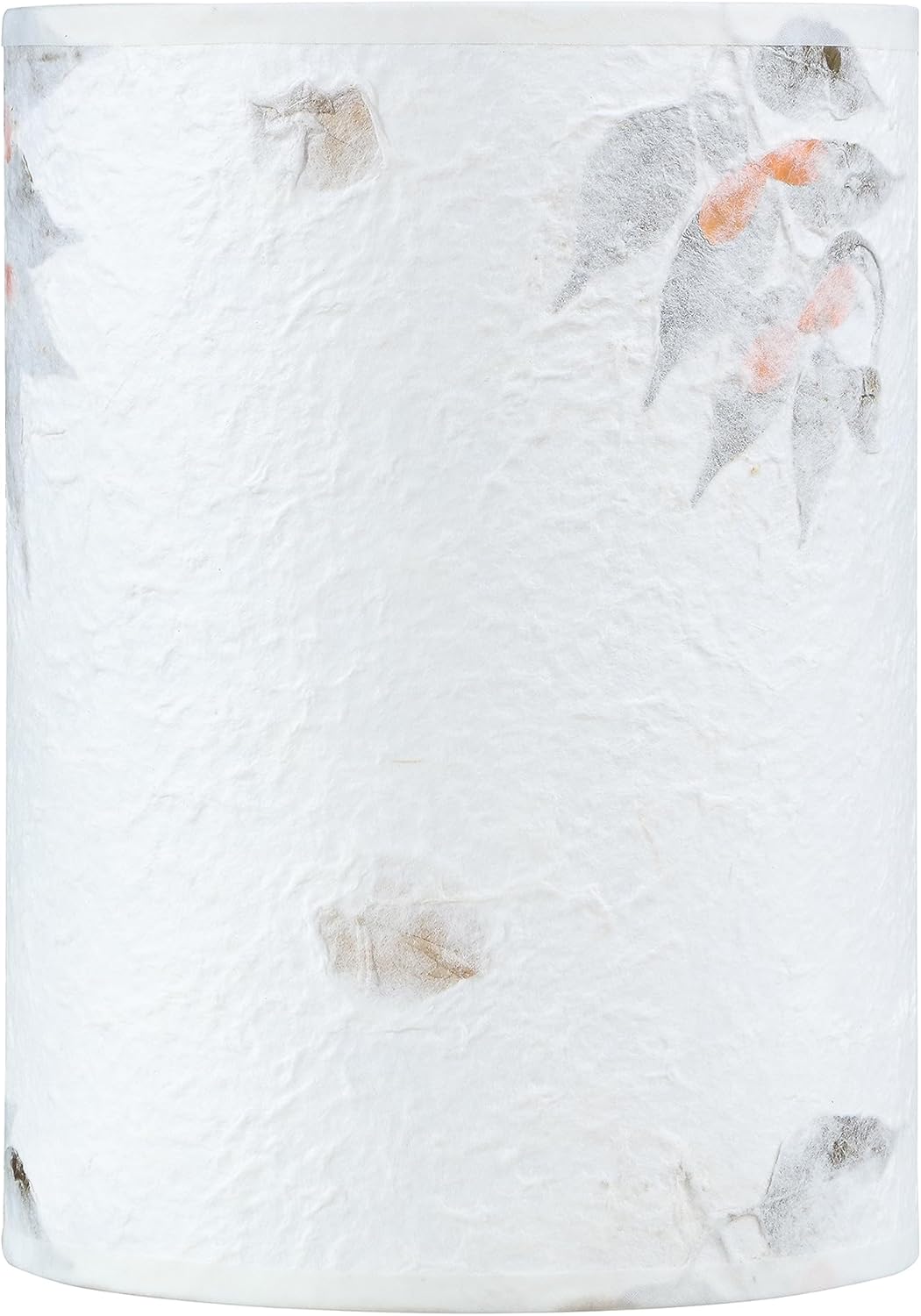 Aspen Creative 31317 Pantalla de lámpara de construcción de araña con forma de tambor en papel de pétalos blanco hueso, (8 x 8 x 11 pulgadas)