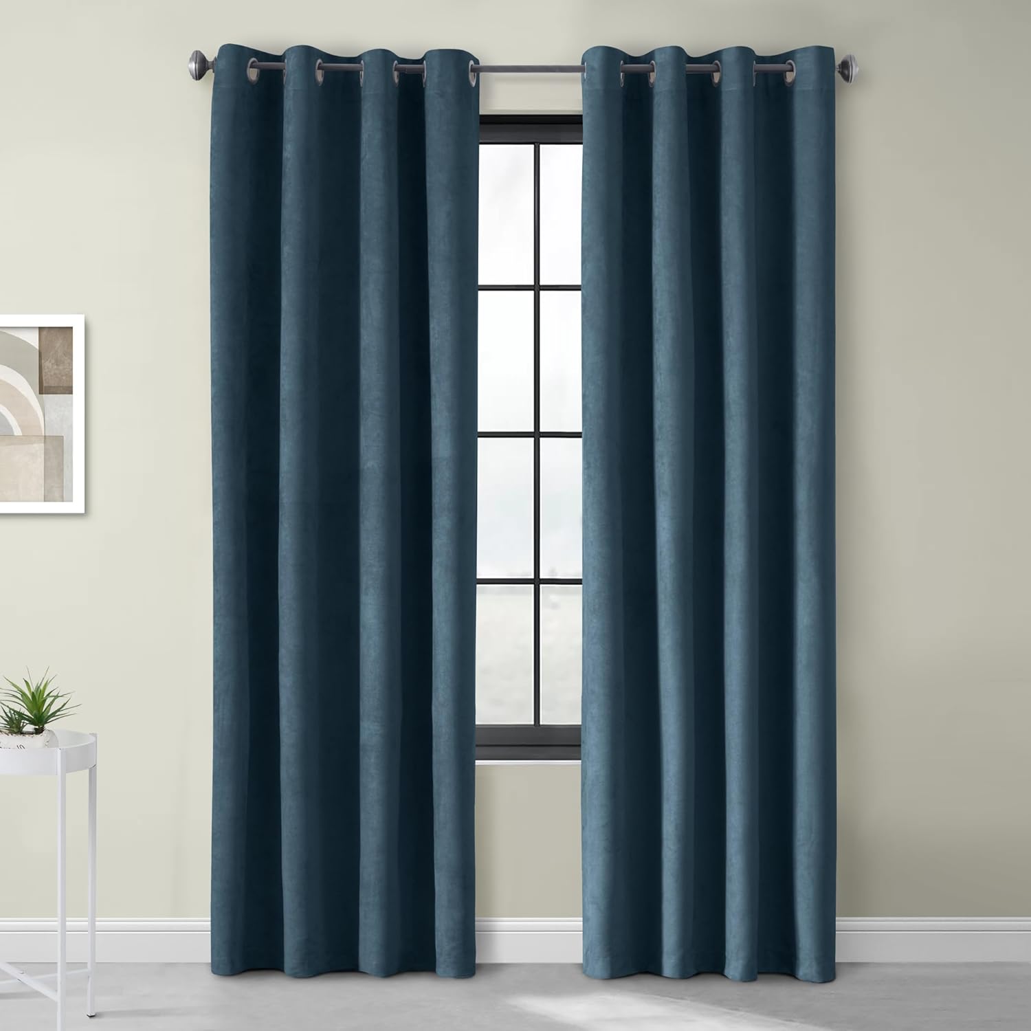 Loft Living Nova – Cortina opaca con ojales, 54 x 84 pulgadas, color azul marino