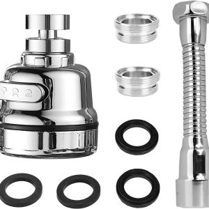 Aireador de fregadero de cocina con manguera, giratorio antisalpicaduras, accesorio rociador de grifo de 3 modos ajustable para fregadero de cocina, Aireador de fregadero de cocina con manguera, giratorio antisalpicaduras, accesorio rociador de grifo de 3 modos ajustable para fregadero de cocina,