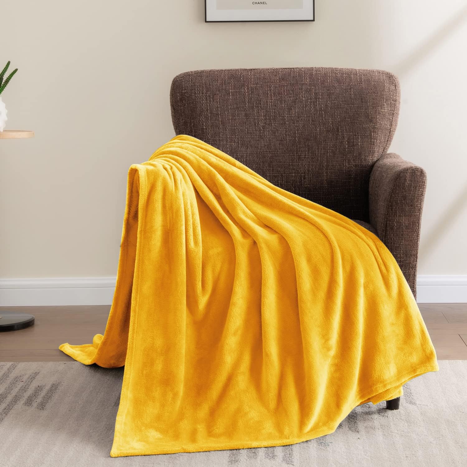 BEDELITE Manta de forro polar para sofá y cama, manta de felpa de microfibra difusa, mantas súper suaves y cálidas para el invierno