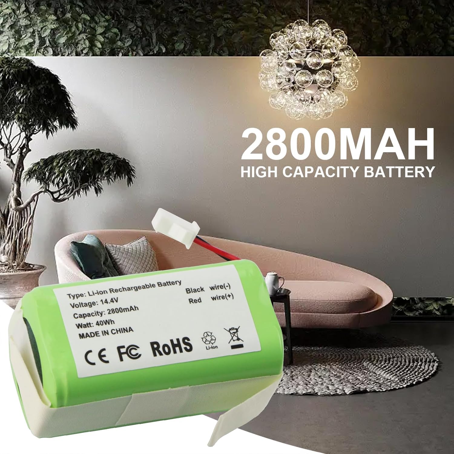 ZTHY Batería de repuesto de 2800 mAh para R500+ R550 R300 R650 R3500 Eufy RoboVac 11 11S 12 15C 15T 30 30C 35C Amarey A800 A900 Shark RV700 RV720