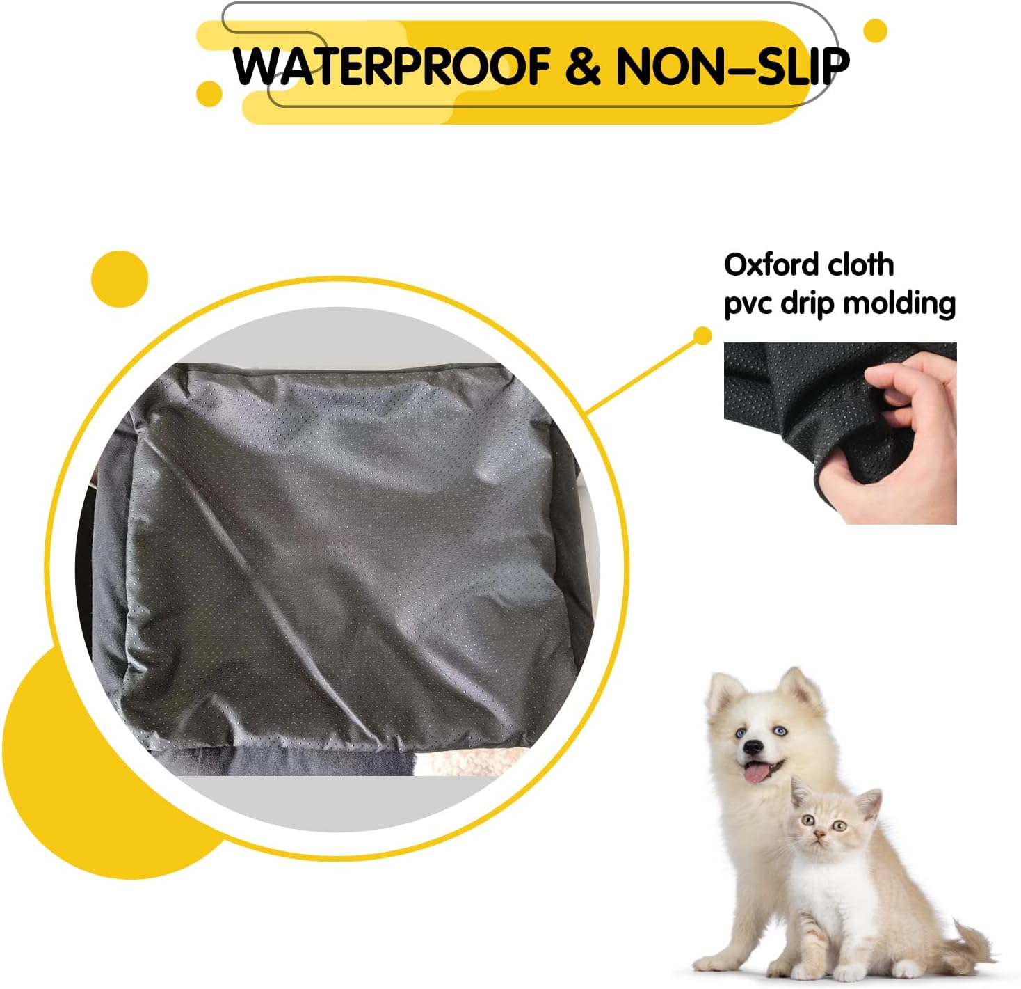Asiento de automóvil para perros, asiento elevador para mascotas para perros pequeños y medianos con correa de seguridad con clip y bolsillo de