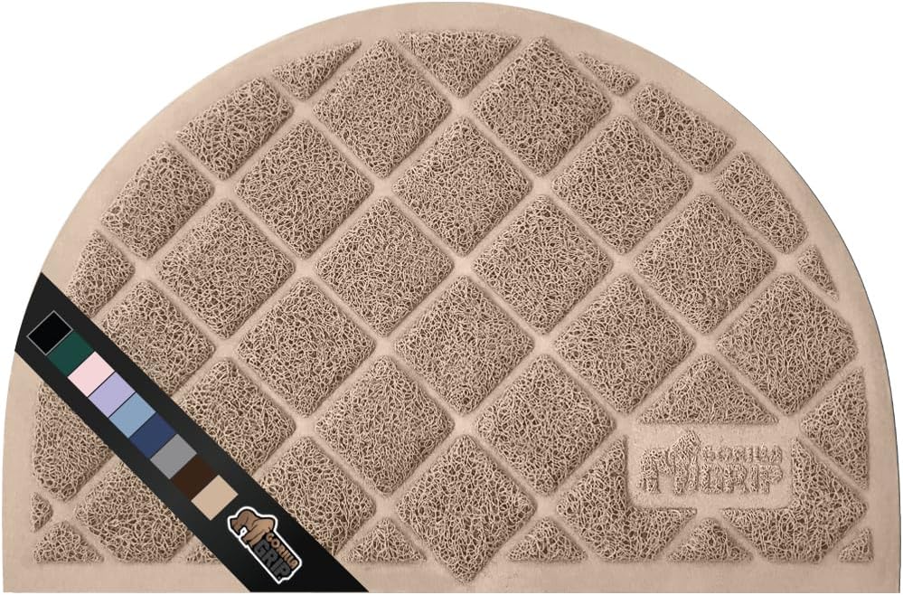 Gorilla Grip – Tapete grueso para arena de gato, 30 x 20, menos residuos, atrapa suciedad, se mantiene en su sitio, suave para patas, limpieza