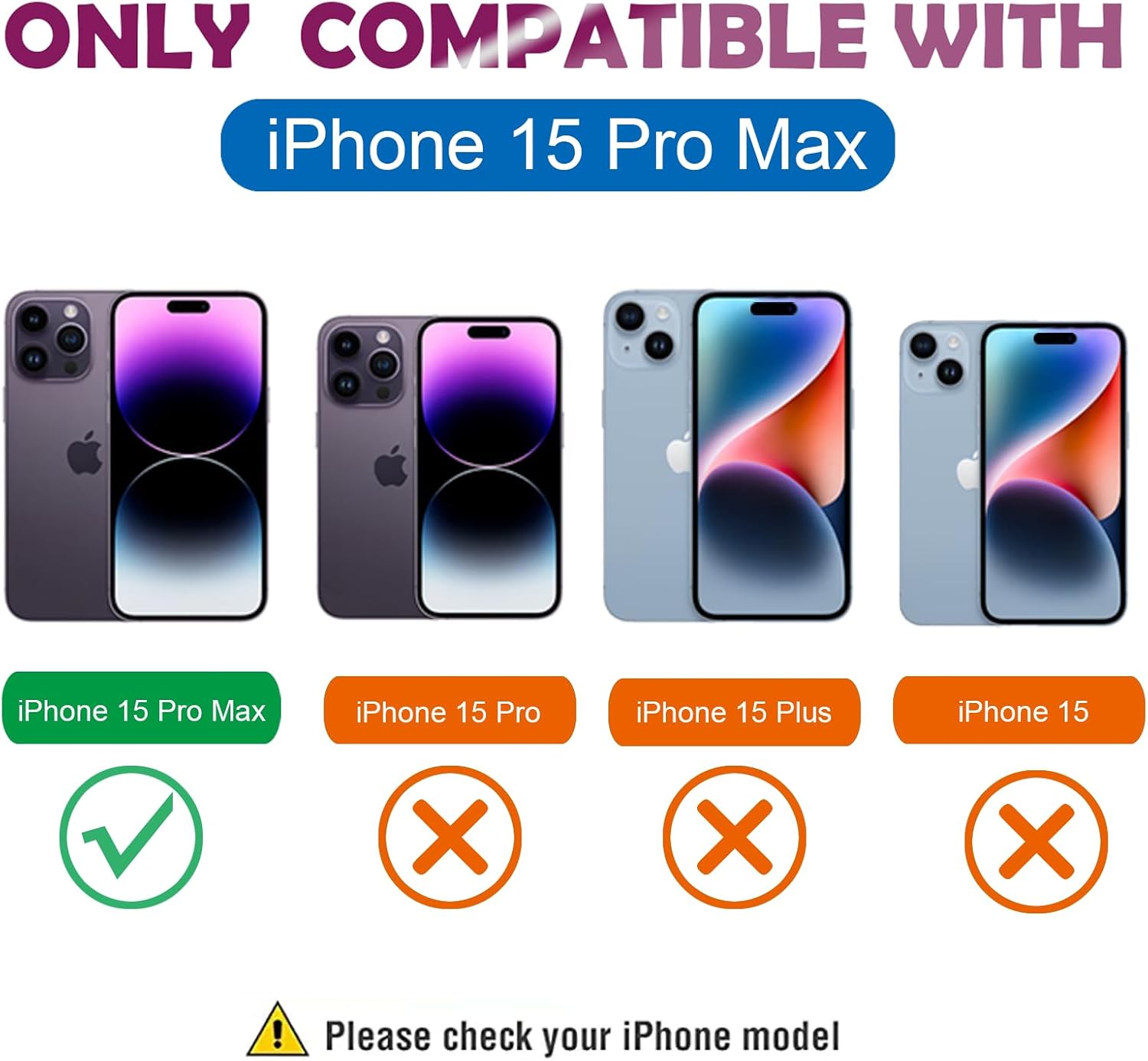 MGQILING Funda magnética compatible con iPhone 15 Pro Max, funda de lujo giratoria de 360 color degradado, soporte oculto, compatible con MagSafe