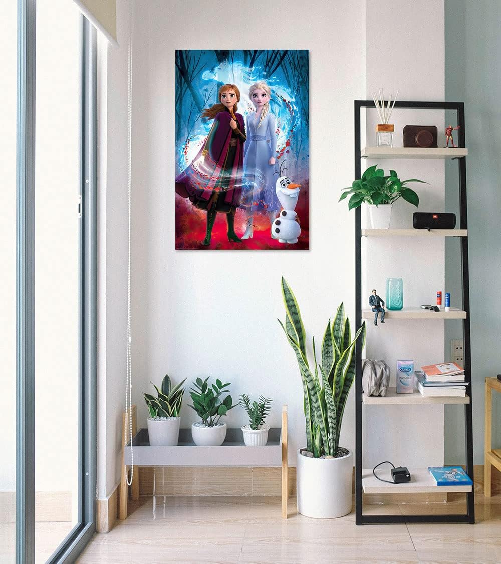 POSTER STOP ONLINE Frozen 2 – Póster de la película (Anna, Elsa & Olaf – Espíritu guía) (tamaño 24 x 36)