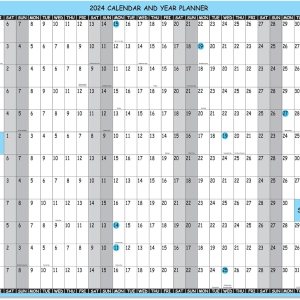 Calendario de pared 2024 grande, planificador de pared anual anual mensual de 12 meses, tamaño 24 x 36 pulgadas Calendario de pared 2024 grande, planificador de pared anual anual mensual de 12 meses, tamaño 24 x 36 pulgadas