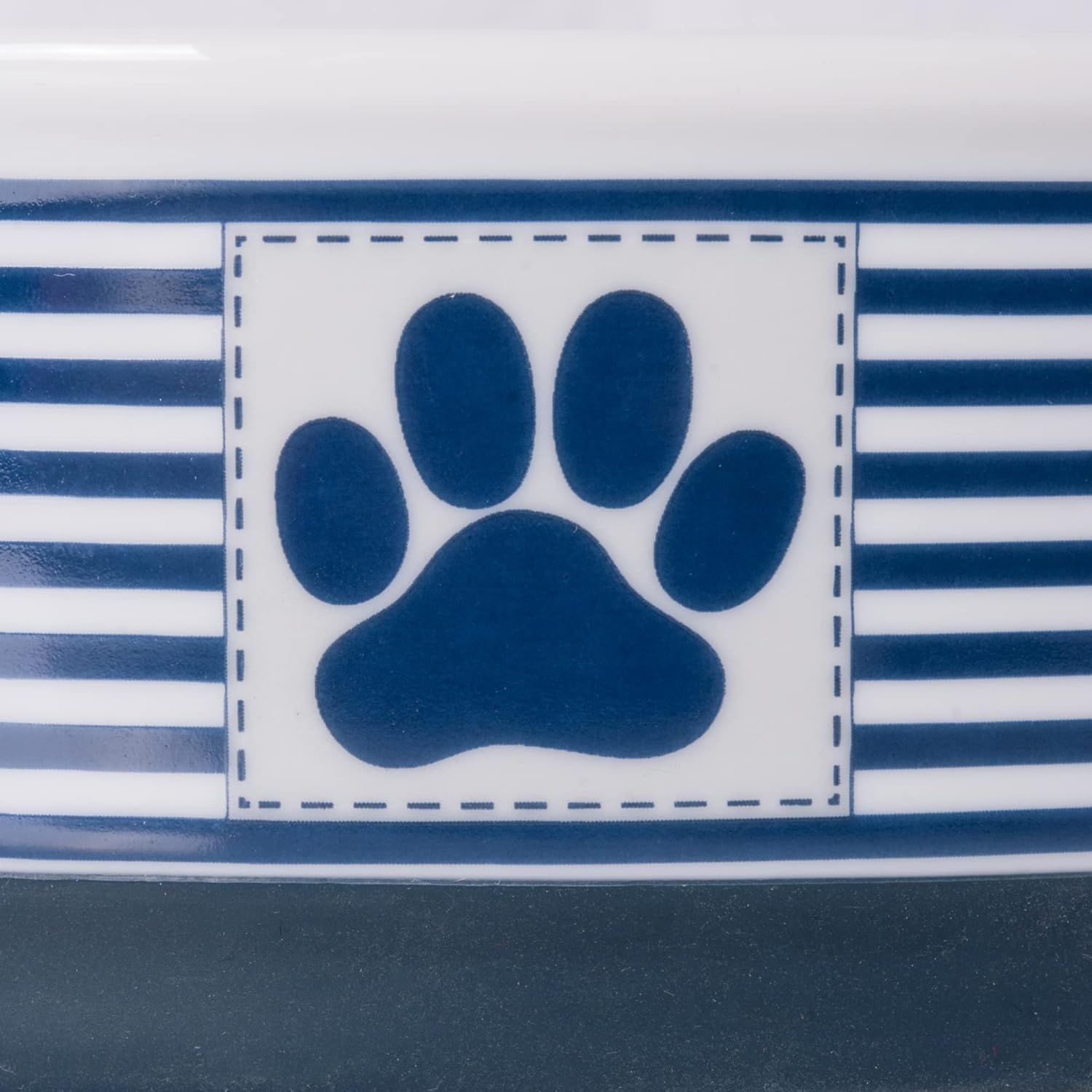 Bone Dry Paw & Patch – Colección de mascotas de cerámica, juego grande, 7.5 x 2.4 pulgadas, azul náutico, 2 piezas