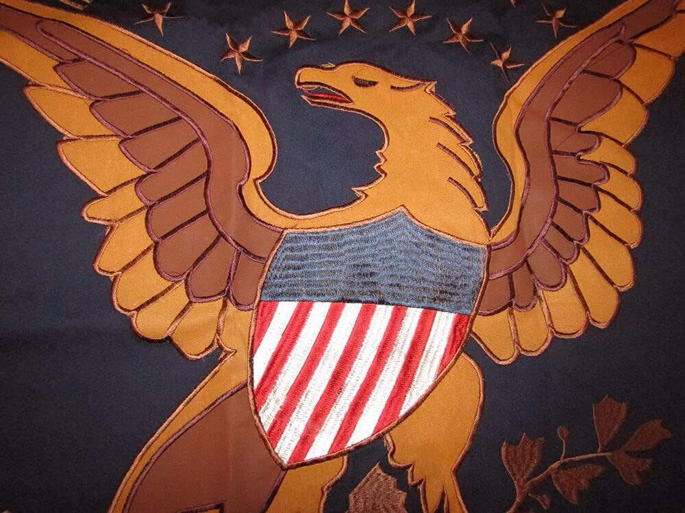 Bandera bordada de algodón USCT E Pluribus Unum de 38 x 38 pulgadas
