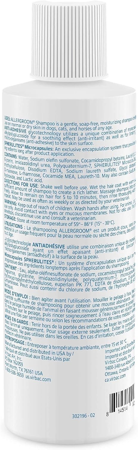 Virbac Champú Allergroom de 8 onzas
