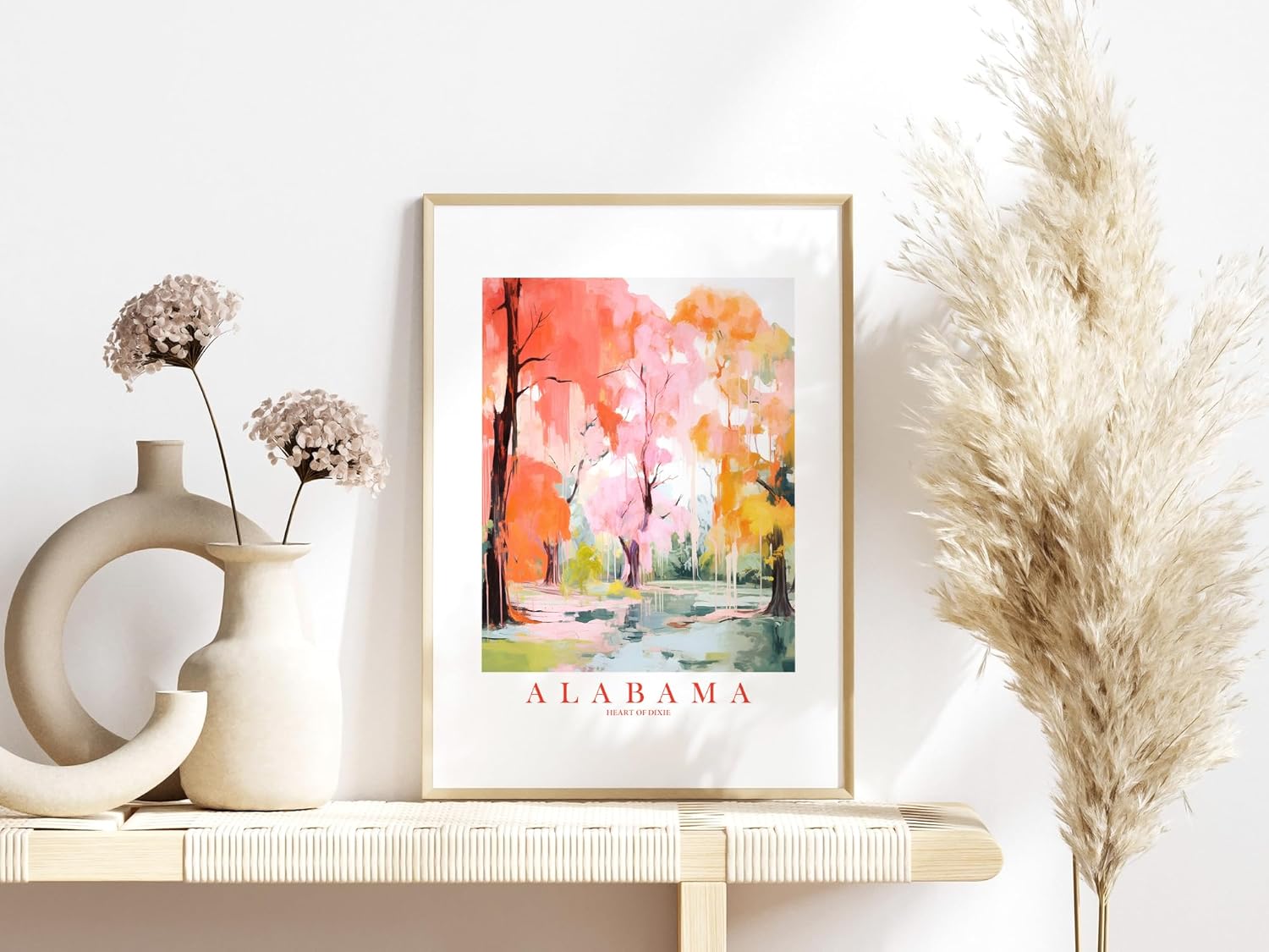 Alabama Travel Print Souvenir AL Nature Wall Art Landscape Poster Scenic Vista (8×10 inches)