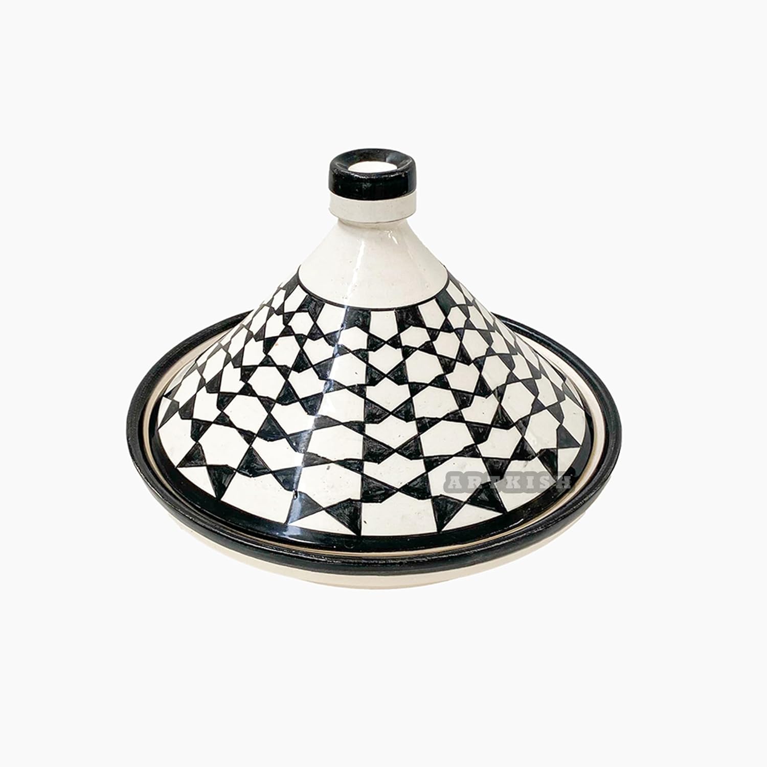 Moroccan Tagine Cooking Pot – Handcrafted Ceramic Artistry Tajin – Large Hand Painted Tajine for Serving and Cooking  Traditional Pottery Dishware