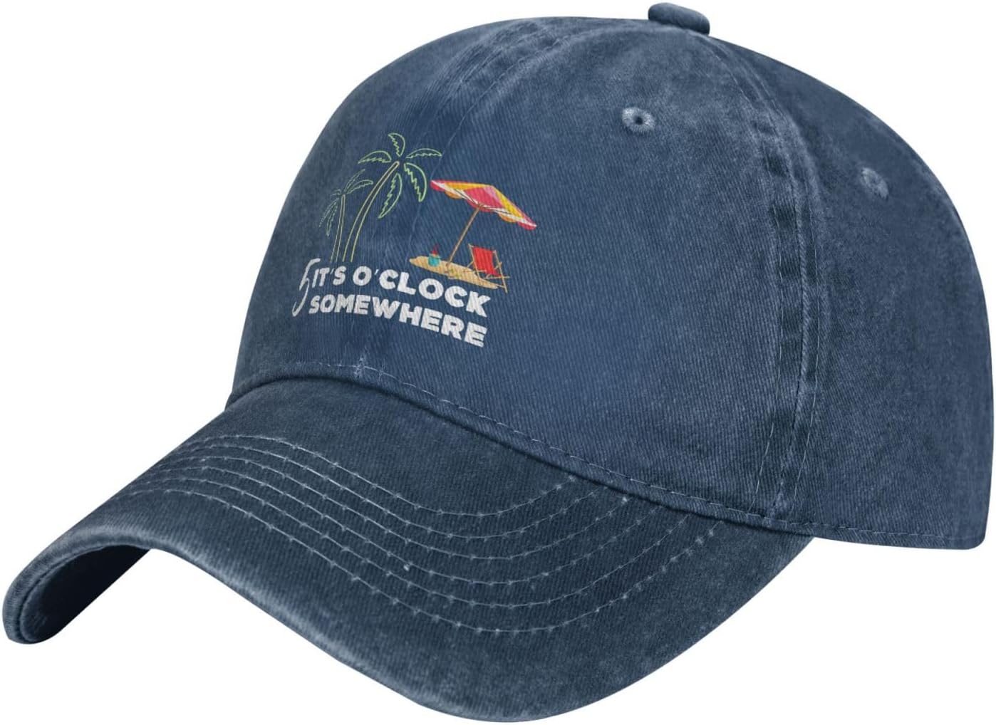 Cryptomancy 5 Oclock Somewhere Hat Its 5 O’ Clock Somewhere Cap for Men Dad Hats Funny Cap