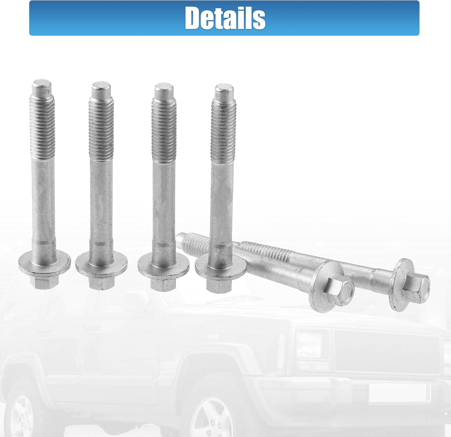 X AUTOHAUX Pernos de montaje de cojinete de cubo de rueda para Jeep Grand Cherokee 2000-2010 34201535 metal tono plateado
