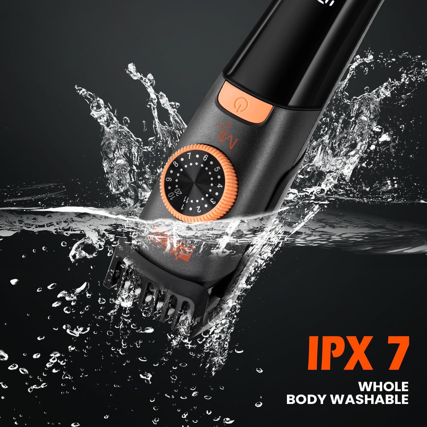 DSP Juego de aseo para hombres  IPX7 resistente al agua inalámbrico con pantalla LED y recortador de barba ajustable de 0.4 a 0.78 pulgadas, ideal