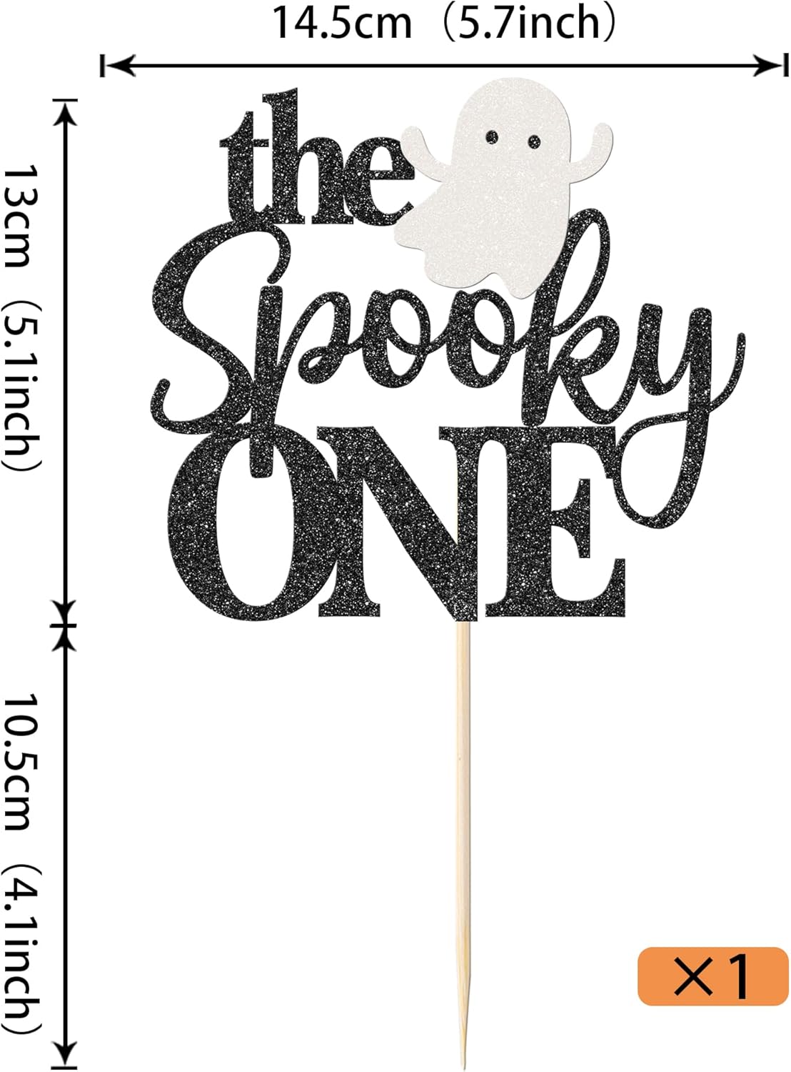 1 paquete de The Spooky One Cake Topper Glitter The Spooky One Halloween cumpleaños Cupcake Picks 1st Birthday Goast Cake Decor for Halloween Kids