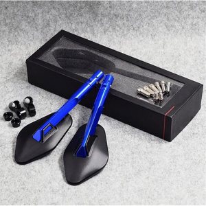 Espejos traseros universales para motocicleta, espejos retrovisores CNC para Kawasaki para VERSYS 1000 ER6N para Yamaha XTZ 250 FZ6R para Suzuki Espejos traseros universales para motocicleta, espejos retrovisores CNC para Kawasaki para VERSYS 1000 ER6N para Yamaha XTZ 250 FZ6R para Suzuki