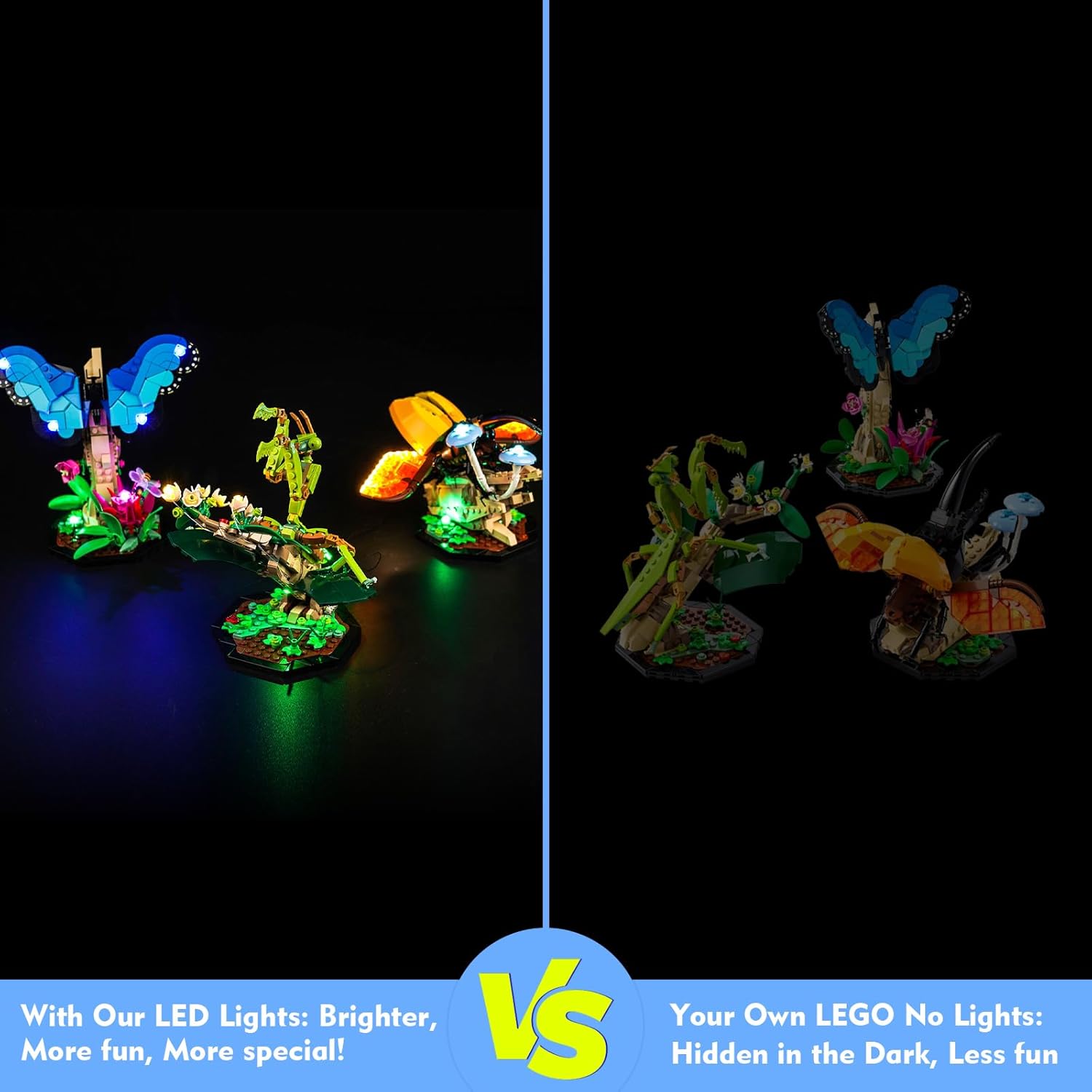 Kit de luces LED para Lego The Insect Collection 21342 Ideas Bugs, accesorios de iluminación compatibles con Lego Nature 21342 Butterfly Set (solo