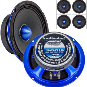 2 pares Audiopipe APMB-628PM 6 “Slim Mid Full Range Altavoz de audio para coche bala 4 ohmios 800 W 2 pares Audiopipe APMB-628PM 6 “Slim Mid Full Range Altavoz de audio para coche bala 4 ohmios 800 W
