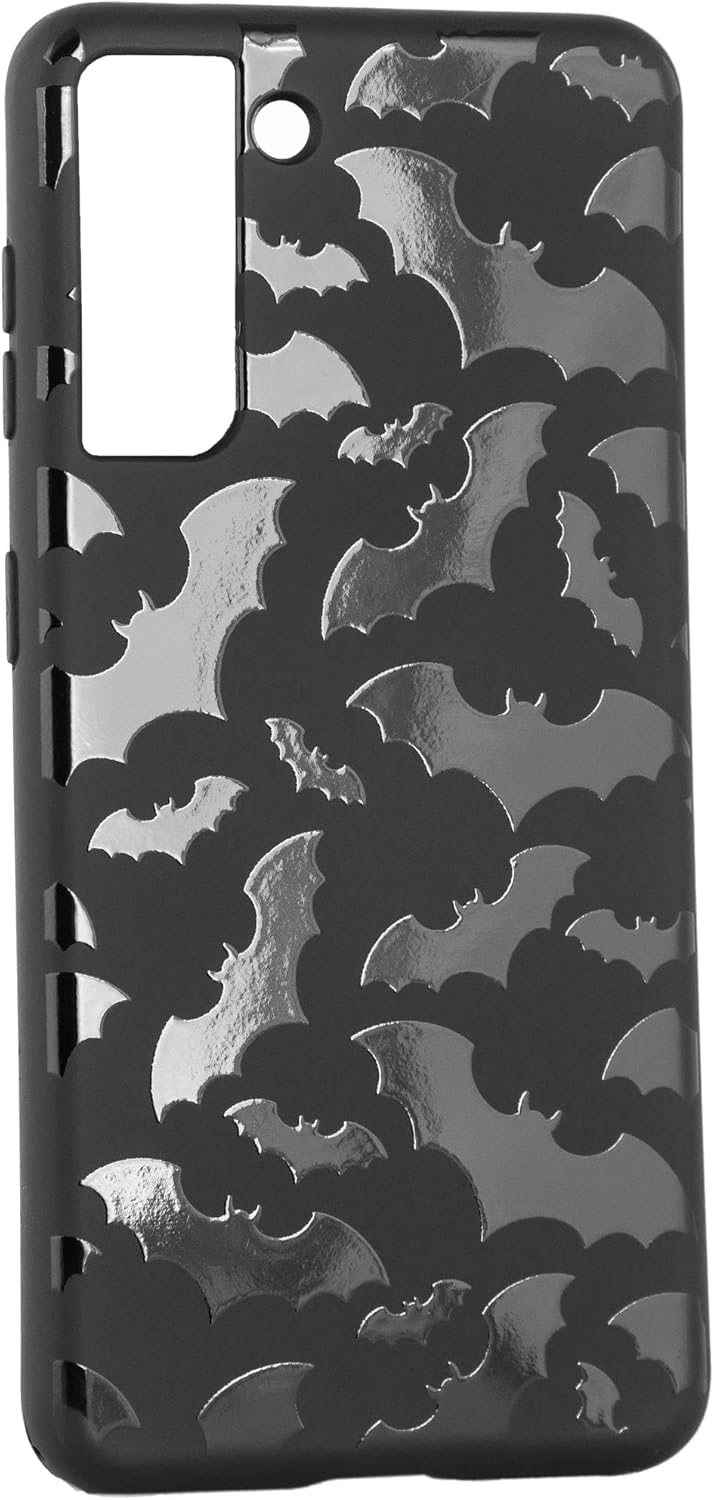Cavka Funda de teléfono negra mate compatible con Samsung Galaxy S21 FE 5G 2022  Funda protectora de goma de silicona linda y espeluznante con clase