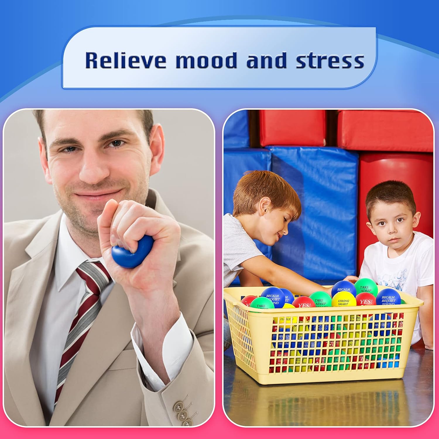 100 bolas motivacionales para el estrés, bolas de espuma coloridas, bolas inspiradoras para aliviar el estrés, citas, paquete de bolas pequeñas para